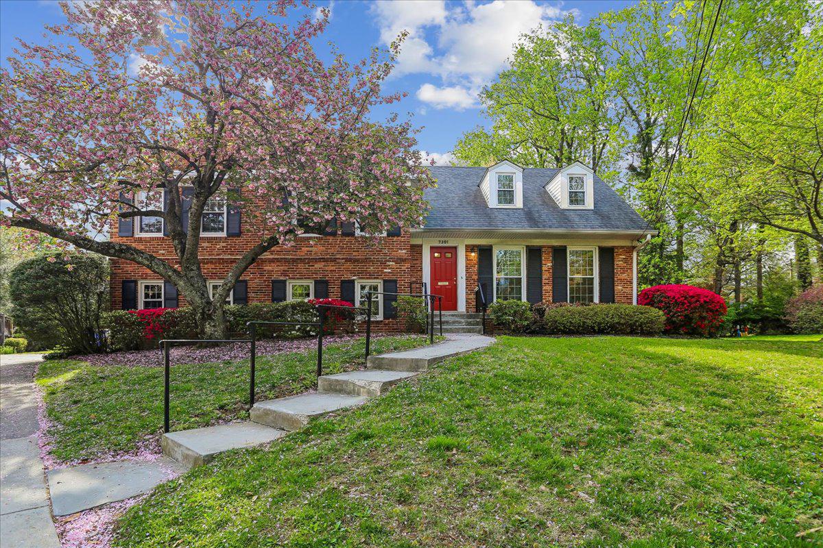 Nestled in the charming Bradley Hills neighborhood, this delightful split-level home is located in the sought-after Pyle/Whitman school cluster.  Built in 1961, this well-maintained brick residence boasts 3,246 square feet of living space, featuring five spacious bedrooms and four full bathrooms, making it an ideal retreat for those seeking room to grow. The inviting interior showcases a harmonious mix of hardwood, carpet, and ceramic tile flooring, creating a warm atmosphere throughout. The lower level has a spacious family room with wood-burning stove, and a bedroom and full bath.  The lower level has walk-out access to the back yard. Outside, the property sits on a generous 0.27-acre lot, offering ample room for outdoor activities or gardening. The asphalt driveway accommodates up to three vehicles, ensuring convenience for you and your guests. Living in Bradley Hills means enjoying a suburban lifestyle with easy access to local amenities. Explore nearby parks, shops, and dining options, all within a short drive.  Recent updates include new carpet throughout the lower level and 2 new a/c units.