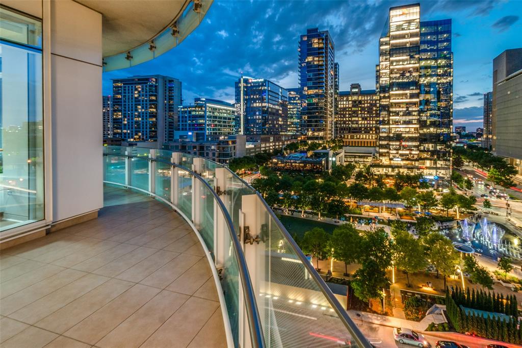 30-minutes from the DFW airport, in the heart of Dallas, nestled in the highly desirable Arts District, this elegantly appointed quarter-floor residence in the acclaimed Museum Tower offers a tranquil urban retreat.  It perches over the treetops of Klyde Warren Park, Nancy Best Fountain and My Best Friend’s Dog Park. Upon exiting the destination elevators, you are enveloped by gentle natural light that floods in through floor-to-ceiling windows. The secluded terrace provides stunning views of the city. The home features two serene bedrooms and two luxurious bathrooms, all flowing together gracefully. Designer kitchen equipped with Miele appliances and a generous island. Upgrades: reimagined kitchen with custom cabinets, decorative light fixtures, wood floors in bedrooms and motorized blackout shades. Services and amenities: 24-7 concierge-valet, 80-foot pool, great lawn, fitness room, saunas, guest suites, dog parks and more. Social events that foster a sense of community among residents.
