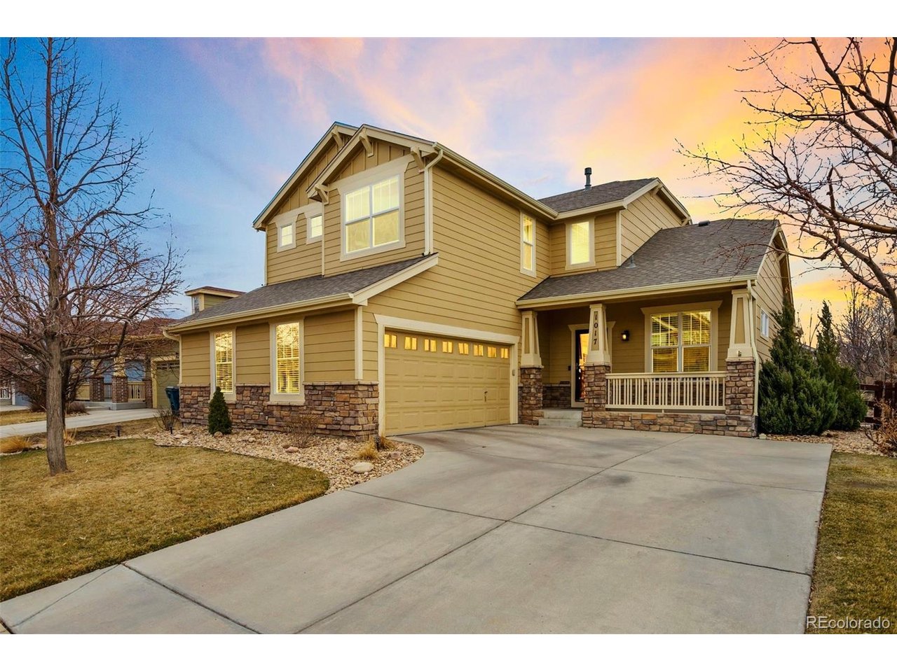 Welcome to this spacious 6 Bedroom, 4 Bath home, with a main floor primary suite, & an oversized 2.5 car garage in the heart of Erie Commons. Built in 2007 & basement completed in 2021 this thoughtfully designed residence lives large and has a prime location near parks, trails, Erie Community Center, and Downtown Erie. The main level features: the Owner's Suite with a 5-piece bath and large walk-in closet, a convenient main-floor laundry room, & a dedicated home office. The open-concept kitchen, includes a pantry, gas stove, stainless steel appliances, new quartz counters, new backsplash, and sink. Enjoy the ambiance of a gas fireplace thatcan be viewed from the kit/liv/dining spaces. Upstairs, you'll finda spacious loft, 3 bedrooms, and a full bath with new double-vanity and toilet. The finished basement (2021) adds two additional bedrooms, spa likebathroom, large family room, and a generous unfinished storage area. Significant upgrades include a new roof and partial replaced windows, as well as recent landscaping of front & back lawns. The 2.5-car insulated garage can accommodate plenty of toys, hobbies, &storage. The neighborhood offers a convenient & active lifestyle with parks and pool. Walking distance to the Erie Community Center, which has an amazingrec center,library, sporting fields, Pickleball & Tennis Courts, Park, and more. Or take a quick drive to downtown Erie. Move-in ready and ideally located-this home is the perfect blend of comfort, function, and community living. Walk this home in 3D at: https://bit.ly/1017MircosSt