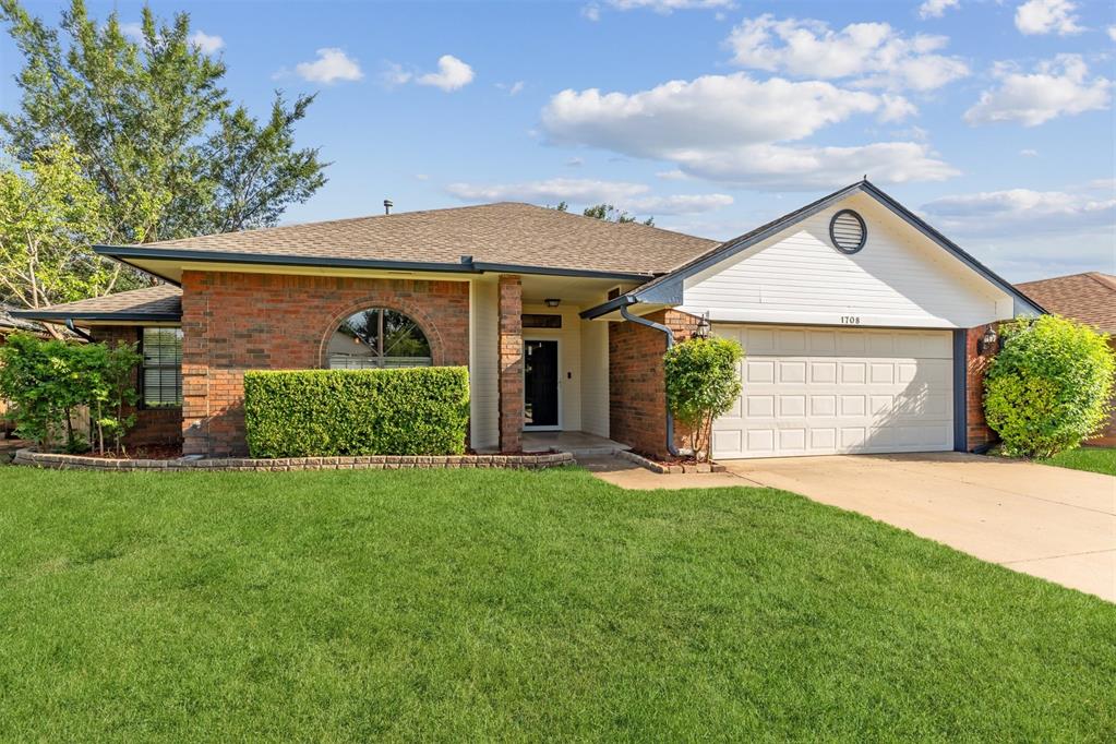 This beautifully updated home offers an open floor plan with modern touches throughout. Located in the desirable Edmond School District, it features four spacious bedrooms and numerous recent improvements.
Interior has been freshly painted with on-trend colors. Recently installed luxury vinyl flooring in main living areas. Updated countertops and sinks in the kitchen and bathrooms to include new tiled backsplash in kitchen. 
Enjoy the new self-cleaning oven with 5-burner cooktop. The storm door has been replaced as well as the garage opener. The covered back patio is a generously sized and includes a large storage shed in the yard. The roof was replaced approximately 5 years ago and the AC compressor was replaced in April 2025. High Tech Plumbing re-piped all the interior plumbing lines approximately 6 years ago. This move-in ready home combines peace of mind with modern style! Schedule your showing today.