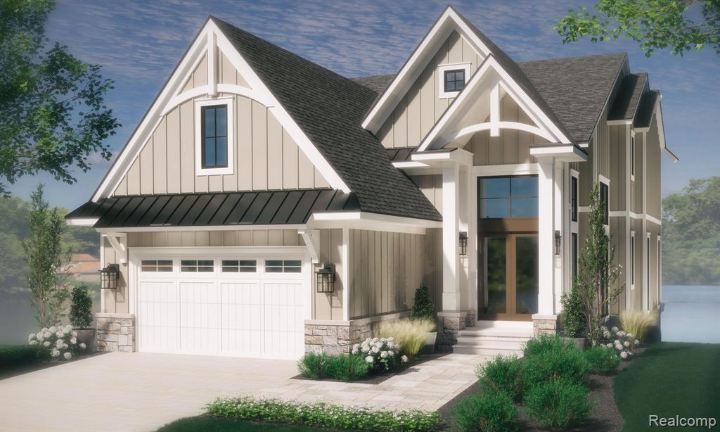 New Construction on Lake Orion! Dominick Tringali and Moceri Builders present three stunning plans designed for life on the lake, each featuring walk-out lower levels and private boat docks.The Leelanau plan offers a modern craftsman style, welcoming you with a grand two-story foyer and an open layout that showcases beautiful lake views. A cozy library with a double-sided fireplace leads to a private balcony, while the main level includes a convenient prep kitchen. Upstairs, the luxurious primary suite features a spa-like bath and panoramic views, accompanied by three additional bedrooms, each with walk-in closets and private baths.The Maniotou plan embodies coastal elegance. Upon entering, a striking staircase greets you, and the open floor plan enhances the lake views. The first-floor primary suite is a serene retreat, and upstairs, three bedrooms provide comfort and privacy with en-suite baths.The Charlevoix plan combines modern farmhouse charm with spacious living areas, including a welcoming porch and a chef’s kitchen, making it perfect for both relaxation and entertaining. Each home is designed for a luxurious lakeside lifestyle!  Photos represent level of finishes not exact finishes.