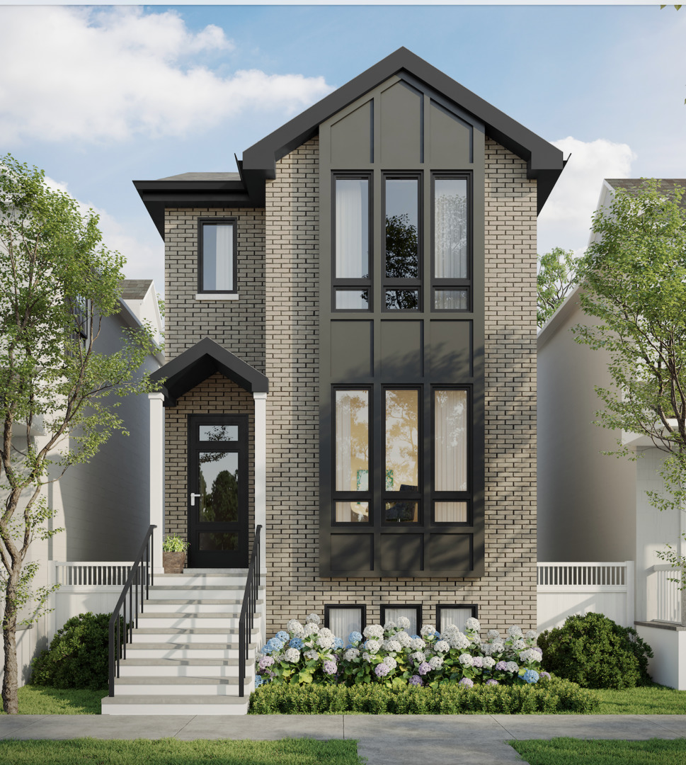 Delivering 09/01/25. Some customization still possible. This well appointed 6 Bedroom (4 Beds Up) 4.2 Bath New Construction single-family home is located just minutes from the heart of Hamlin Park and Roscoe Village. The bright and open floor-plan showcases, expansive room sizes, extensive millwork and lofty ceiling heights. The custom built; eat-in kitchen with banquet anchors the great room and was designed for day to day living and entertaining alike. The center island is enveloped by custom soft-close cabinetry, professional grade appliances and stunning tile work. The abundant interior living space is matched by multiple private outdoor areas including a rear patio with gas connection for grilling and a spacious garage roof deck with SW exposures. The upper lvl provides 4 large bedrooms, 3 full baths and full size front-load laundry. The primary bedroom features a dramatic walk-in closets with custom shelving and a serene primary bath with glass encased steam shower, stand-alone soaking tub, dual vanity and heated floors. The lower lvl includes two additional bedrooms and a sizable family room with radiant heated flooring + excellent storage. Additional features include 2 1/2 car garage parking, low voltage wiring for internet and AV, custom built closets and hardwood flooring throughout.