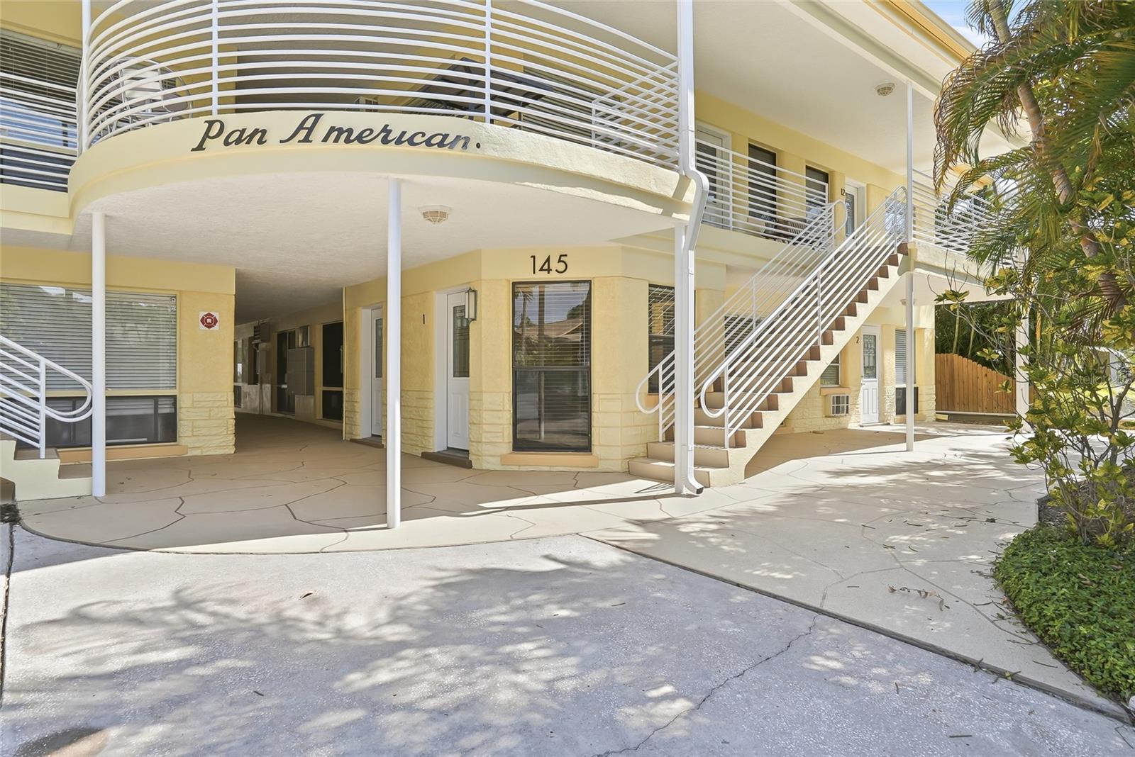 Welcome to The Pan American—mid-century modern tucked into the highly sought-after Old Northeast (X Flood Zone). Built in 1955, this classic two-story building captures the essence of timeless design with a laid-back Florida vibe. As you step inside, you are greeted by the showstopping terrazzo floors—sleek, stylish, and perfectly in tune with the home’s mid-century roots. With 530 square feet of thoughtfully designed space, this one-bedroom, one-bathroom single level condo also features a versatile BONUS ROOM- ideal for a home office, creative space, or cozy nook. A new climate control mini split system (2024) adds modern comfort to this gem. The first-floor location makes everyday living easy, you are just steps from vibrant Downtown St. Petersburg, where you’ll find cool coffee shops, markets, and an energetic mix of dining and entertainment. Spend your mornings at North Shore Pool or enjoy sunrises along the waterfront—all just moments from your door. Pet-friendly and rentable with a 6-month minimum, twice a year, this condo offers both flexibility and lifestyle. Whether you're looking for a full-time residence, seasonal retreat, or investment opportunity, this is your chance to live the downtown dream—just minutes from I-275, the Gulf beaches, and two international airports. Schedule your private showing today!