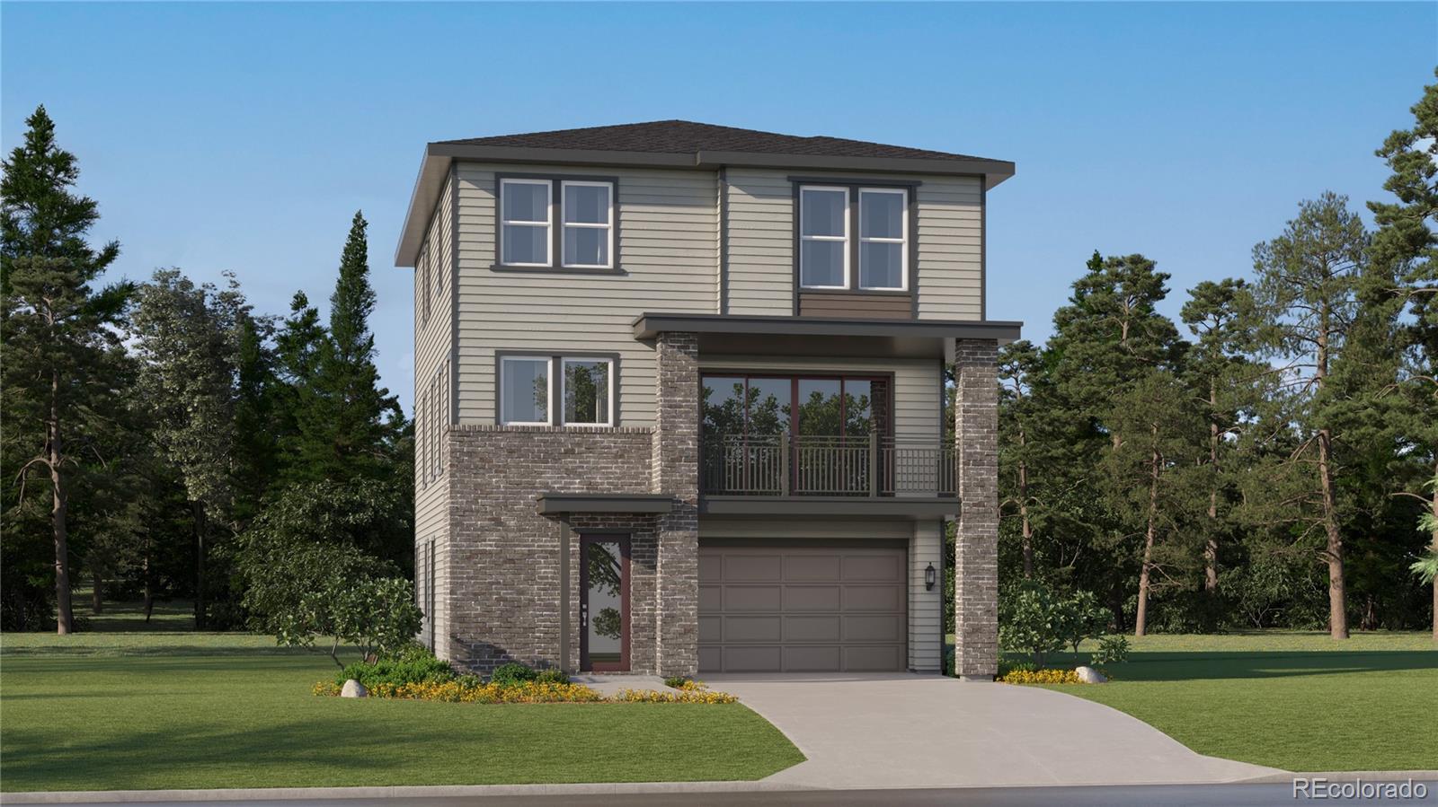 **Contact builder today about Special Financing for this home - terms and conditions apply**Anticipated Completion May 2026!Gorgeous Overlook 3-story in the brand new Vermilion community is Northeast facing and features 4 beds (3 upper / 1 lower), 3.5 baths, loft, great room, kitchen, 2.5 car garage and crawlspace. Gorgeous finishes and upgrades throughout including Quartz package, luxury vinyl plank flooring, stainless steel appliances, spacious balcony and more.  The builder provides the latest in energy efficiency and state of the art technology with several fabulous floorplans to choose from. Energy efficiency, and technology/connectivity seamlessly blended with luxury to make your new house a home. Vermilion Creek offers single family homes for every lifestyle.  Close to dining, shopping, entertainment and other amenities. Photos are model only and subject to change.  Finishes subject to change.   Private Fencing included with this home.    Adjacent to community green area.  Enjoy easy access to Tagawa Gardens, nearby Trails and Cherry Creek schools.