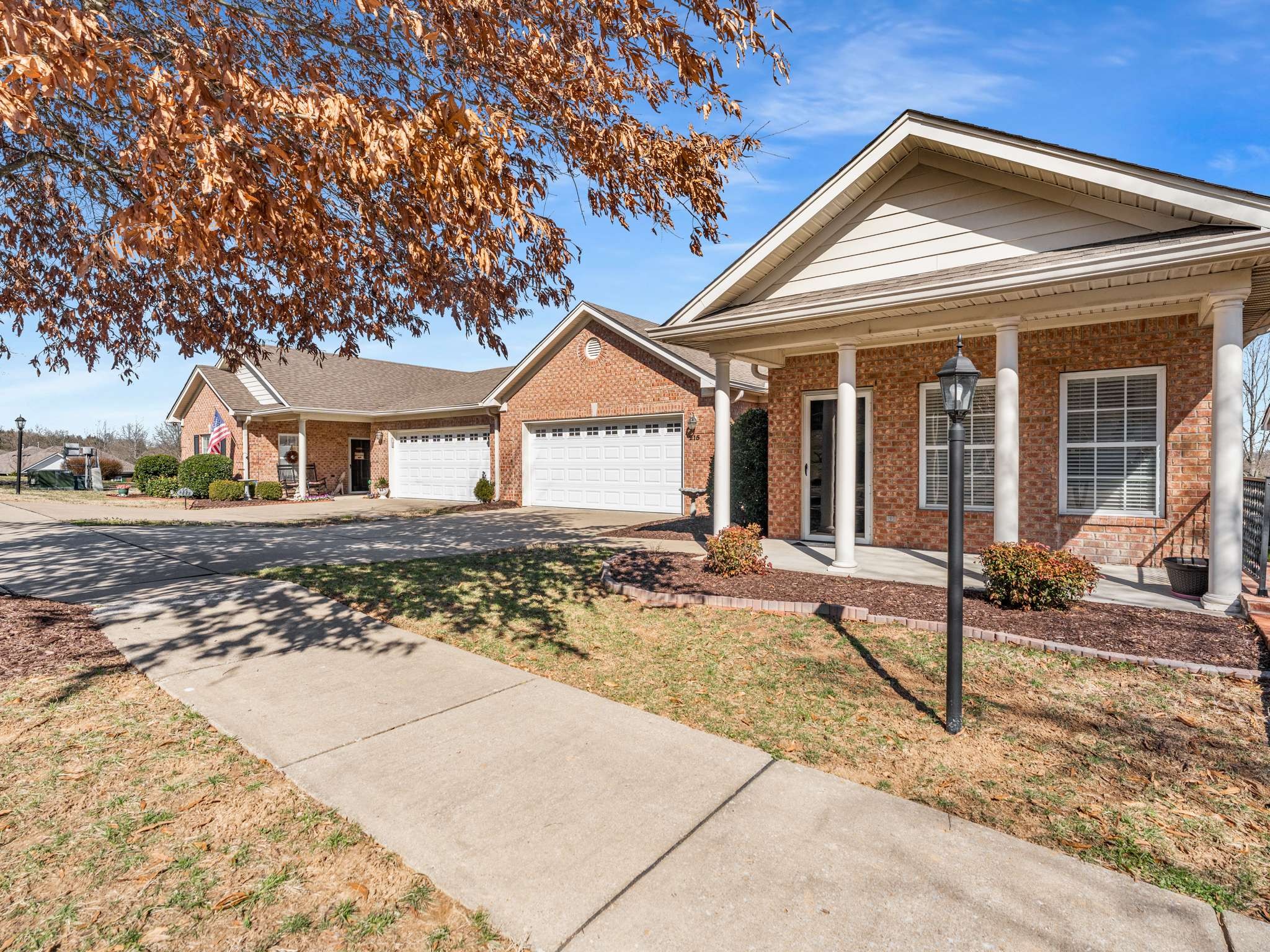 Seller says bring an offer!  This listing presents a rare opportunity in a sought-after 55+ community near downtown Franklin, offering convenient access to shopping and dining options. The home features a single-level open floor plan with wide doorways, enhancing accessibility. Notably, the heated and cooled 9x21 sunroom, measuring approximately 189 sq ft, is not included in the square footage from tax records, adding valuable living space.  Key highlights include:  Versatile Room: Adjacent to the kitchen, there's a room equipped with a closet and a pocket door, suitable for use as a guest room, office, or hobby space.  Privacy: The property benefits from having no buildings directly behind it, ensuring privacy for the new owners.  Great Room: Features a gas fireplace that operates with a wall switch for easy use.  Appliances: All appliances remain, including newer stainless steel kitchen appliances and a Samsung washer and dryer. The movable kitchen island adds versatility to the space.  Recent Upgrades: Both the HVAC system and water heater were replaced in 2019, providing peace of mind regarding major systems.  Storage: Ample storage is available w/numerous closets, as well as additional space in the rare 2 c. Garage and attic.   This is a must see with nothing else like it close to Franklin.