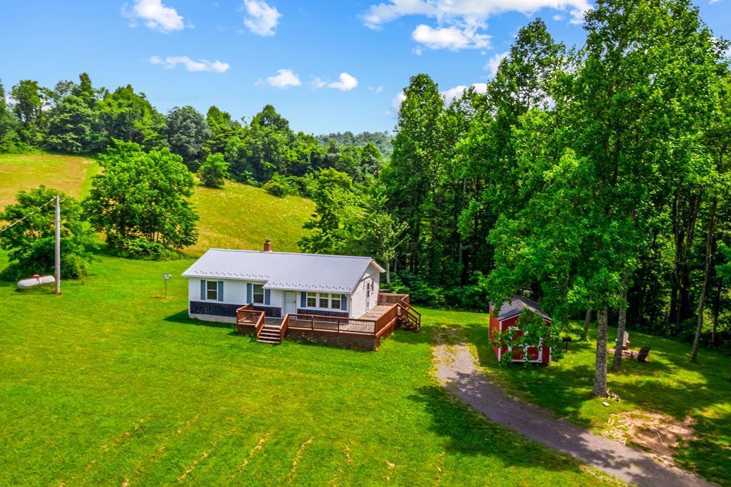Experience elevated mountain living at over 2,900 feet in sought-after Meadows of Dan! This move-in ready 3-bedroom, 1-bath home sits on 8.5 private acres with breathtaking Blue Ridge views, open pasture ideal for horses or a mini farm, and peaceful frontage on Big Ivy Creek. Perfectly located just off the Blue Ridge Parkway and minutes to Floyd, Stuart, Hillsville, and Mt. Airy, this property offers the rare combination of privacy, usable land, and convenience. Recent upgrades provide added value and peace of mind, including a 2-year-old Generac generator with transferable warranty, a 5-year-old roof, and a new outbuilding for storage or workshop space. Whether you're searching for a full-time residence, mountain retreat, homestead, or investment opportunity, this property delivers acreage, elevation, water frontage, and lifestyle all in one exceptional package. Schedule your showing today!
