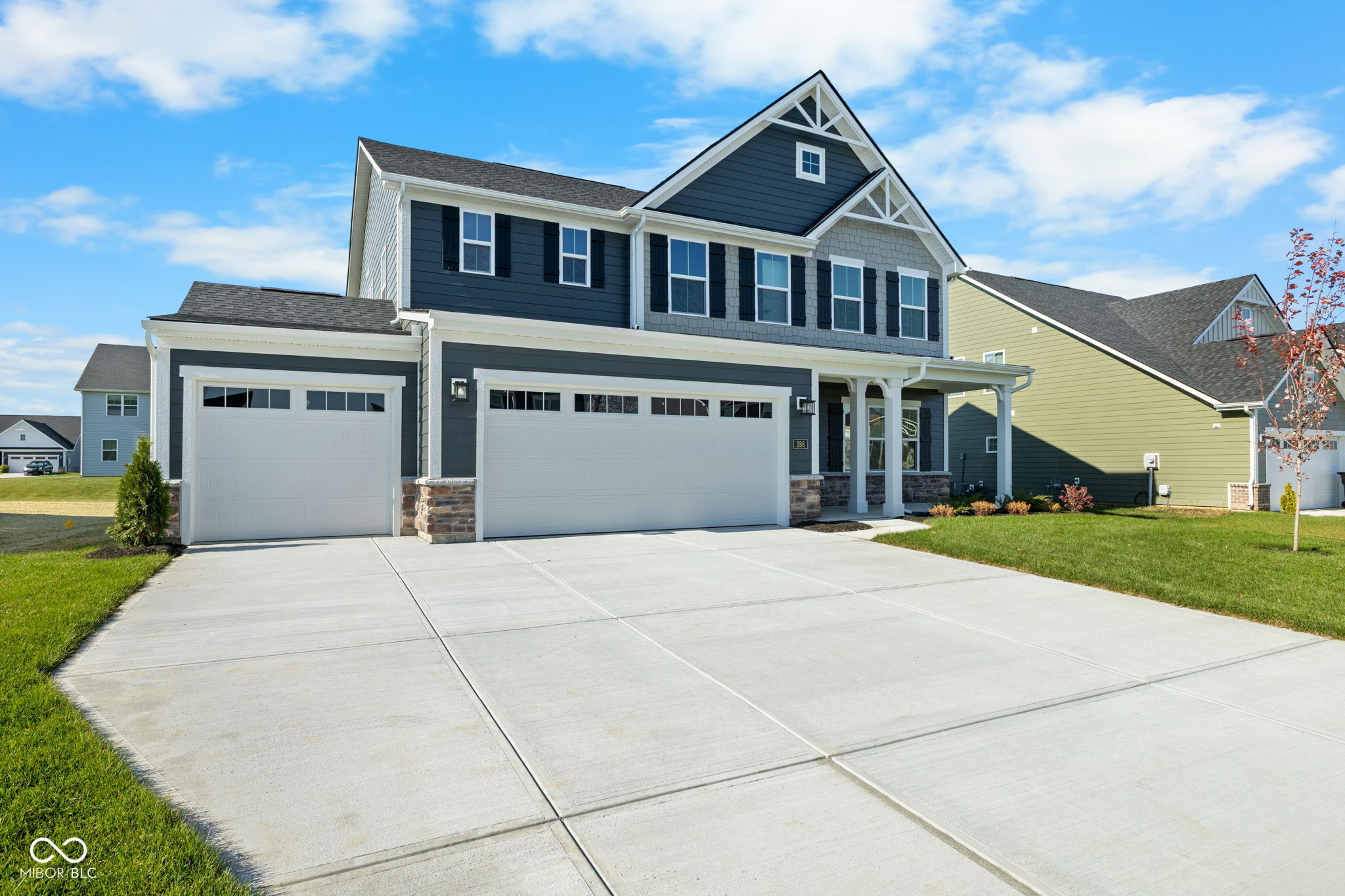 Your Dream Home Awaits at Briar Creek Estates! Step into timeless elegance with this stunning Lehigh Home, ready for you to move in before the holidays or the New Year!  From the moment you arrive, the covered front porch and stone water table accents set the tone for exceptional curb appeal. Inside, the heart of the home is a gourmet kitchen featuring quartz countertops, a large island with walk-in pantry, double oven, slide-in range, and matte black hardware complemented by upgraded lighting-perfect for hosting and everyday living. Upstairs, discover 4 spacious bedrooms and a loft, including a secondary bedroom with full ensuite bath. The luxurious owner's suite boasts two walk-in closets, a spa-inspired bath with walk-in shower and tiled bench, soaking tub with tile surround, double vanity, and a private water closet. Additional highlights: 3-car garage, Private Library AND separate Study on main level, Gas Fireplace in Great Room, Tankless Gas Water-Heater, Laundry Room w/ Cabinets and Laundry tub (sink), Large homesite, HardiPlank siding for durability      This home is complete and waiting for you-don't miss the chance to start the new year in style!