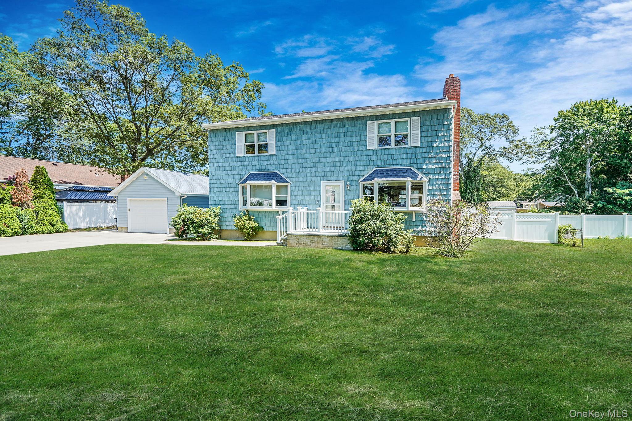 Move right in to this Beautifully Updated & Well-Maintained Colonial with 4 Large Bedrooms, 3 Full Baths, Large Country Kitchen, Living Room, Dining Room, Den/office plus Full Basement (3/4 Finished) with Great room, Full Bath and Storage Room. Lots of Great Amenities including a Country Club Back Yard with an Inground Pool, Paver Patio and Oversized (20 x 30) Deck 2025 plus a 16 x 24 Detached Garage. Updates & Special Features include: New Kitchen & Appliances 2023, All New Anderson Windows 2019, Pella Front door 2024, New Main Full Bath 2025, Upstairs Full Bath 2020, Basement Full Bath 2018, Solid Oak Floors upstairs 2018, Brazilian Cherry Floors on main Floor, Newer CAC Unit 2018 & Architectural Roof 2005. Rear siding was done in 2025 with the deck. 6 Zone IGS system. Cesspool replaced with 2 pools in 2005. All CO’s in place. Owned by this family for over 50 years! Pride of Ownership shows.