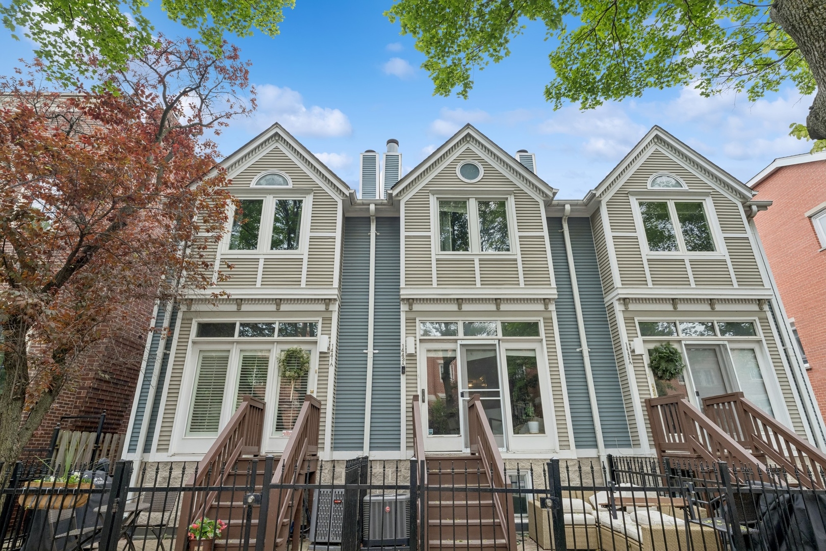 Rarely available 3-level townhome in the vibrant Lincoln Park neighborhood, steps away from Wrightwood Park and a short walk to Prescott Elementary School!! This sun-filled 2 bed, 2.5 bath townhome lives like a single family home with an open kitchen/living/dining room layout, rich hardwood floors, high ceilings, wood burning fireplace, private patio space and modern finishes throughout! The kitchen boasts wood cabinets, granite countertops, stainless steel appliances and a breakfast bar. The second floor features a spacious primary bedroom with soaring vaulted ceilings and a charming lofted bonus space-ideal for a home office, reading nook, or extra storage. Across the hall is a generously sized second bedroom. Full bathroom is conveniently located in between both bedrooms and includes both a jetted soaking tub and a separate walk-in shower. The lower level offers a spacious living area and the second full bathroom, so the space can easily function as a family room, guest suite, playroom, or even a third bedroom. The space is complete with a large utility closet equipped with W/D, utility sink and plenty of additional storage! Exterior parking space included in the price plus there are 3 guest parking spaces for convenience! Located in the heart of Lincoln Park, this home offers the perfect blend of neighborhood charm and urban convenience. Just steps from Wrightwood Park and top-rated Prescott Elementary, it's also within a few blocks of Costco, Whole Foods, Mariano's, Jewel-Osco, Target, and an array of shops and restaurants. The home provides easy access to the Brown and Red Lines, multiple bus routes, and is just minutes from the I-90/94 expressway!