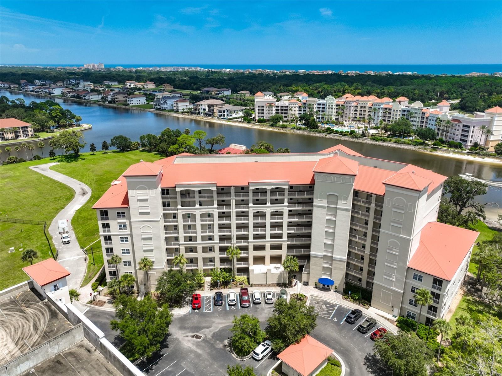 INTRACOASTAL WATERFRONT CONDO: COMPLETE REMODEL WITH HIGH END FINISHES, FUR BABIES ARE WELCOME (2 ALLOWED-NO WEIGHT LIMIT), HEATED POOL AND SPA, LARGE SCREENED BALCONY, WALK TO RESTAURANTS & FARMER’S MARKET, MILES OF WALKING/BIKE PATHS ALONG THE INTRACOASTAL, PUBLIC MARINA STEPS FROM YOUR FRONT DOOR, 5 MINUTES TO BEAUTIFUL/UNCROWDED BEACH, PARKING GARAGE WITH BIKE STORAGE, ABUNDANT OPEN PARKING FOR GUESTS. EVERYTHING IS SO CLOSE BUT YOU FEEL SO FAR AWAY IN THIS QUIET ENCLAVE OF CONDOS. LOCATION, LOCATION, LOCATION! THIS BEAUTIFUL INTRACOASTAL WATERFRONT CONDO WILL CHECK ALL YOUR BOXES. THIS UPDATED CONDO IS PERFECT FOR A BOATER, SECOND HOME, OR THE EMPTY NESTER. With this convenient location, it is like living in a city at the beach.  This stunning 3-bedroom 2 Bath, 4th floor condo has finishes normally seen in million dollar plus properties.   UPGRADED FLOORING OF LIGHT OAK HARDWOOD, INDUCTION STOVE,REFRIGERATOR WITH 2 ICE MAKERS, DISHWASHER WITH THREE RACKS, QUARTZ COUNTERTOPS, CUSTOM SHADES, WHOLE HOSUE WATER FILTRATION, TANKLESS WATER HEATER, SOLID CORE DOORS, DESIGNER TILE BATHROOMS The seller spared no expense.  So many bells and whistles, this condo must be seen to appreciate all the thought the seller put into the remodeling. Not only is the condo beautiful but functional and perfect for a relaxing lifestyle while enjoying awesome sunset views from your large, screened balcony.  Palm Coast is the best kept secret in Florida. Miles of beautiful beaches, over 125 miles of bike paths, beautiful parks along Intracoastal Waterway, a thriving art & theater community, home of famous artists, golf courses for every day, fishing, boating, wind sailing, surfing, canoeing are just a few of the things to do. Orlando and Disney World are close for a day outing and Jacksonville with all the shopping one could desire & the famous Mayo Clinic is one hour. NASCAR & ST. Augustine are within a thirty-minute drive.