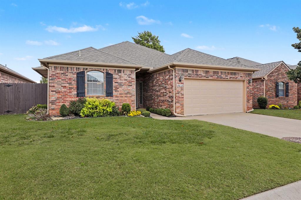 Welcome to Windsor Court, a beautifully maintained gated community of just 28 homes! This inviting 3-bedroom, 2-bath home offers a spacious living room that flows seamlessly into the dining area and kitchen, creating a comfortable space for everyday living and entertaining. The kitchen is filled with natural light and offers abundant cabinetry and counter space. The primary suite features French doors opening to the backyard, a spacious bathroom with double vanities, a separate soaking tub and shower, and an oversized walk-in closet with laundry room drop. Windsor Court is a charming, one-street community featuring beautifully manicured grounds and a common area with a gazebo. With yard maintenance provided by the HOA, you can enjoy the convenience of low-maintenance living in a peaceful, gated setting.