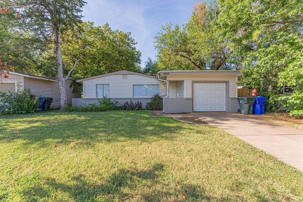 Great 3 bedroom, 1 bathroom, with a very large one car garage.  Just a few homes down from Cleveland Elementary School.  This home has vinyl plank flooring, solid surface counters in the kitchen, very tastefully painted and color choices.  Windows replaced with vinyl double pane windows. One of the best condition homes in this price range. Conveniently located in the center of Norman.  The large lot has a newer 10X12 storage building.  This property is owned by a licensed Oklahoma REALTOR&#174;.