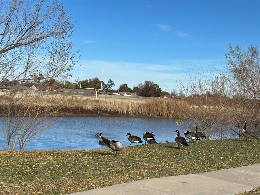 I am pleased to present a rare property find in the beautiful Kingspark Villas community.This home is situated at the end of a cul-de-sac and overlooks the community pond. It features an open floor plan with a cozy living room and fireplace.Key features include:- Bedrooms/Baths: 3 Bedrooms, 2 Bathrooms.- Garage: 2-Car Garage with an in-ground storm shelter.- Exterior: Fenced backyard, oversized lot with an extra-large backyard, fully guttered and sprinkler system inside of the home.- Kitchen: Granite countertops, stainless steel appliances, a gas stove, and a pantry.- Laundry: Conveniently located just off the kitchen with ample storage space.- Master Suite: Double vanities, jetted tub, separate shower, and his-and-hers walk-in closets.- Updates: New wood-look flooring installed one year ago and newer carpet in all bedrooms.  INSIDE PHOTOS COMING NEXT WEEK.  HOUSE IS IN GREAT SHAPEPriced to sell.