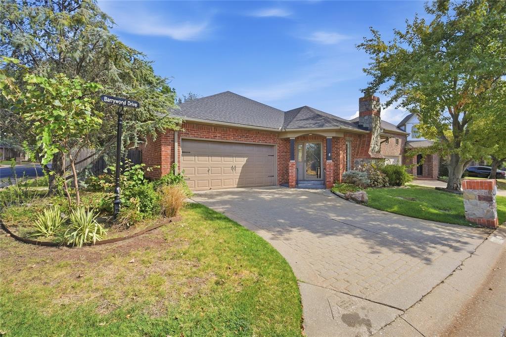 Welcome to this beautifully maintained home in the desirable Arbors/Summerfield community! Enjoy walking trails that connect to Bluff Creek Park, three community pools, and convenient access to biking trails at Lake Hefner. The roof was replaced in 2024, with additional updates including plantation shutters and flooring.The spacious living room features wood floors, crown molding, a ceiling fan, fireplace with gas logs, and plantation shutters. A formal dining room provides the perfect space for entertaining. The kitchen offers a large pantry, updated stainless steel appliances, dinette, plantation shutters, and plenty of room to add an island if desired.The primary bedroom features plantation shutters and a ceiling fan. The primary bath includes plantation shutters, a whirlpool tub, separate shower, and vanity with dual sinks. The second bedroom also has a ceiling fan and access to a full bath with tub.A versatile flex space with a closet was previously the third bedroom and could easily be converted back by adding a wall. Additional features include a security system and sprinkler system.Enjoy the cozy backyard with an open patio and small storage building. Situated on a corner lot with a two-car garage, this home offers a prime location with easy access to Lake Hefner Parkway, shopping, dining, parks, and recreation!