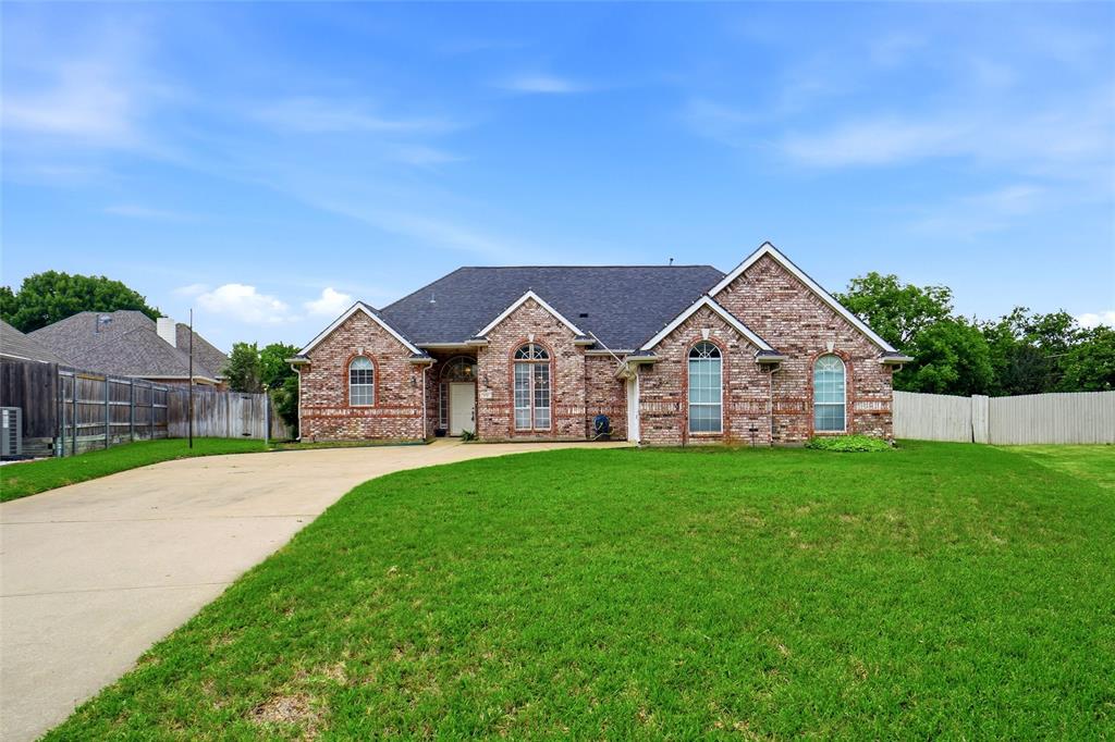 Located in highly sought-after HEB school district, this custom brick home Boasts Soaring Ceilings thruout in a gracious North Hurst locality, offering space, comfort, and timeless appeal. Featuring 2 living areas and 2 dining spaces, the thoughtfully designed floor plan includes a spacious primary suite with a Texas bath and split secondary bedrooms for added privacy. The well-equipped kitchen boasts quality appliances and flows seamlessly into the cozy den with a fireplace, creating an ideal space for everyday living and entertaining. Fresh interior updates, stylish wallpaper accents, direct and indirect lighting, ceiling fans, and window blinds add character and comfort throughout. Situated on an oversized cul-de-sac lot, this home provides plenty of outdoor space while offering practical features such as a dedicated utility room, 2019 Convection Oven & Attic insulation; 2020 upgraded roof; 2026 Replaced Atrium door, touched up paint, & re-Sheet-rocked the swing front garage. A rare opportunity to own a custom home in an established neighborhood with excellent schools, convenient amenities, and room to make it your own.