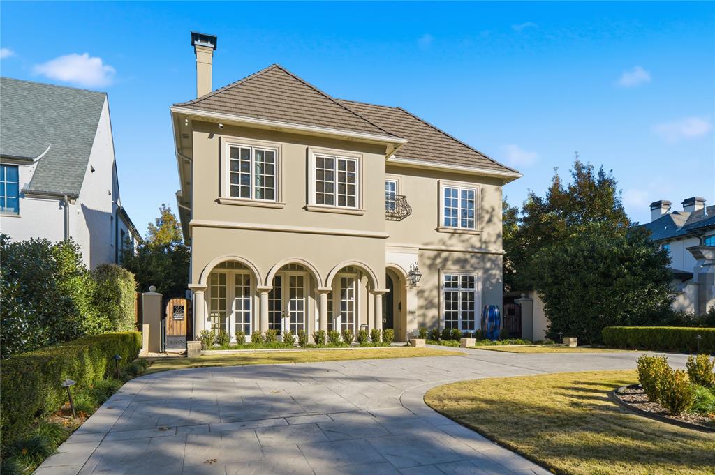 Positioned along one of University Park’s most desirable fairway streets, this custom-built residence offers a refined blend of European influence, thoughtful architecture, and modern livability. Designed with an emphasis on proportion, natural light, and material quality, the home delivers understated sophistication revealed through craftsmanship and flow rather than overt display.Expansive windows illuminate richly finished interiors anchored by hardwood floors and elegant stone details. Formal and informal spaces connect seamlessly, creating an environment suited for both intimate gatherings and larger-scale entertaining. A private library provides a quiet retreat, while a wine room adds function and character, underscoring the home’s attention to detail.The chef’s kitchen is designed for both performance and presence, opening naturally to the main living areas and serving as a true central gathering space. Storage is abundant and intelligently planned, allowing the home to remain visually clean without sacrificing practicality. Imported marble fireplaces, custom plaster ceiling details, and curated finishes throughout reflect a level of quality that is increasingly difficult to find.The primary suite offers a private sanctuary with its own terrace overlooking the pool and spa, designed to prioritize comfort, privacy, and long-term livability. Three additional en-suite bedrooms provide flexibility for family and guests, while a spacious game room serves as a versatile secondary living area.Outdoor living extends the home’s design with covered patios and a backyard retreat centered around a pool and spa, creating a seamless connection between interior and exterior spaces. Located in the heart of University Park, this residence offers a rare opportunity to own a thoughtfully crafted home where design, comfort, and location align effortlessly.