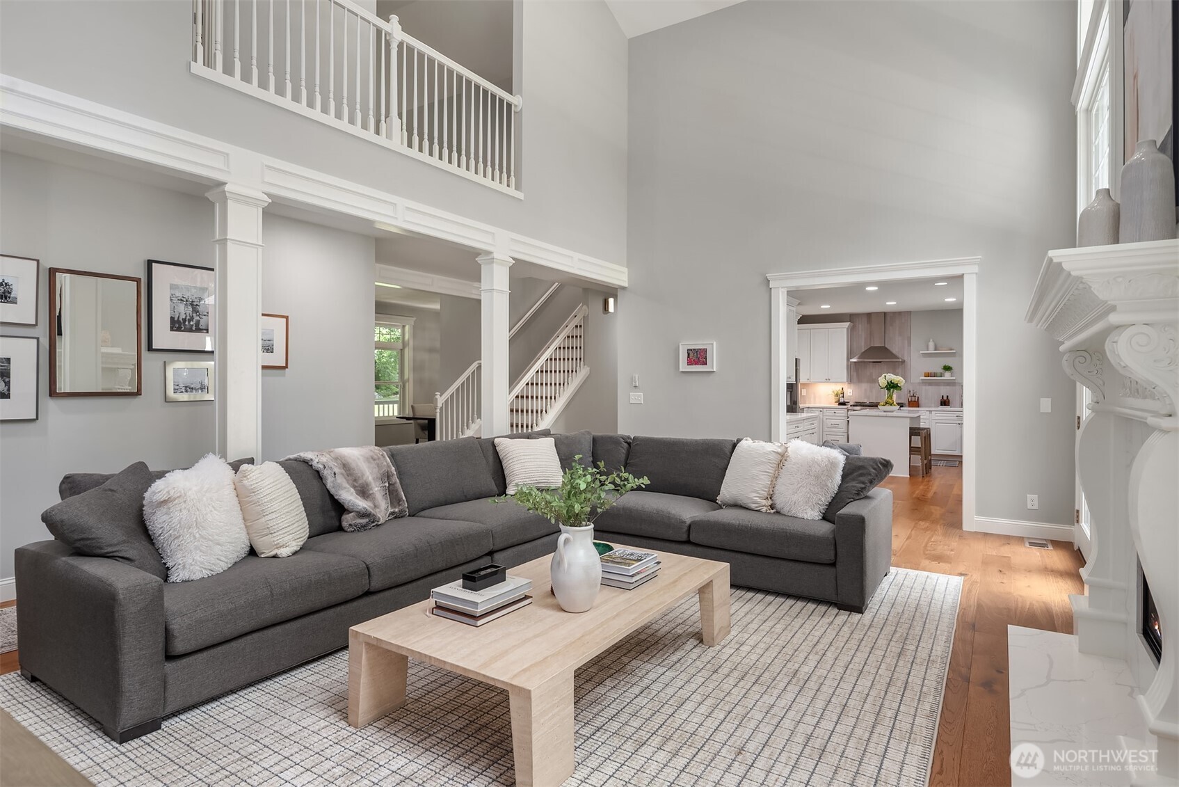 Light-filled living spaces with dramatic ceilings, designer finishes, and seamless flow for everyday living and entertaining.