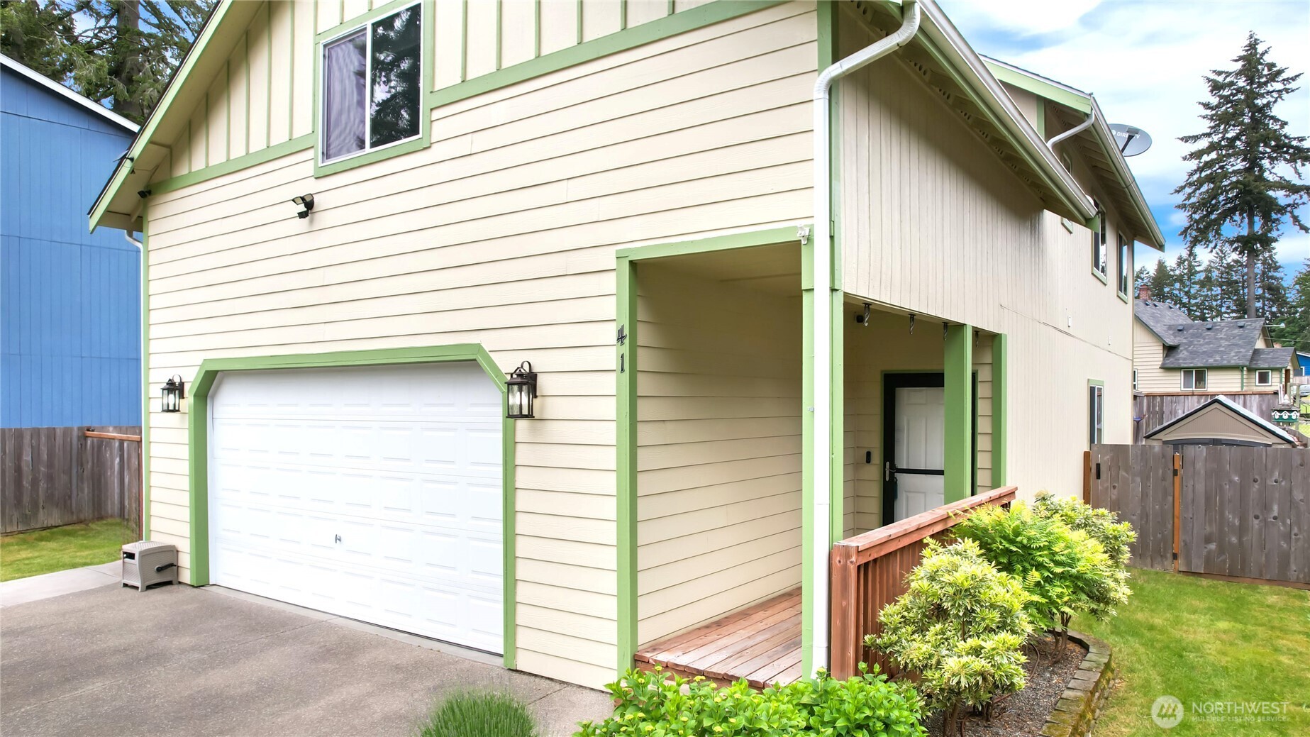 Spacious one-owner home in a highly convenient location close to freeways, military bases, schools, ferry access, shopping, and everyday amenities! This well-designed 5-bedroom home offers a flexible main-level den or bedroom, perfect for guests, remote work, or multi-generational living. The open-concept main level features a bright well equipped kitchen featuring cherry cabinets and granite slab countertops, dining area, and large family room—ideal for gatherings and everyday living. A sliding door leads to the fabulous level fenced backyard complete with patio, a firepit area and double gazebos for year-round outdoor enjoyment in every season. Upstairs, enjoy a large primary suite with walk-in closet and private ensuite bath, plus four additional generously sized bedrooms and a versatile loft space ideal for a home office, study area, music room, or play space. Plus this home has an energy efficient advantage with solar panels on the roof! Additional highlights include a 2-car garage, storage shed, ample parking, and no HOA. A rare combination of space, flexibility, and location!