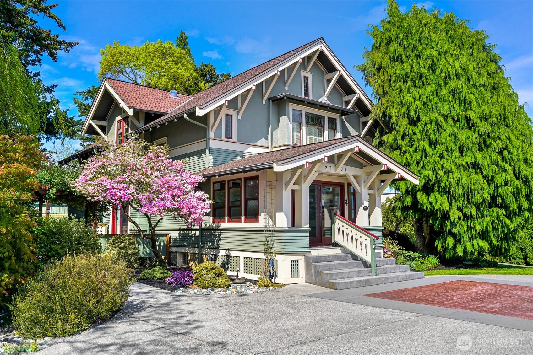 Experience timeless charm with modern amenities in this beautifully restored historic home, part of the iconic Hovander homestead legacy. The spacious 5-bedroom home is perfect for entertaining, featuring a chef’s kitchen w/ custom cabinetry, large dining area, & living room w/ original fireplace. The stunning upstairs bath has vaulted ceilings, heated floors, & a soaking tub. The daylight basement offers a private entrance, kitchenette, and bath- perfect for multi-generational living, guest quarters, or rental potential. Situated on nearly an acre, the property blends heritage & functionality with a detached 2-bay shop w/ ADU/MIL, gazebo, gardens, garden shed/playhouse & ample parking. Don't miss the opportunity to own this rare property!
