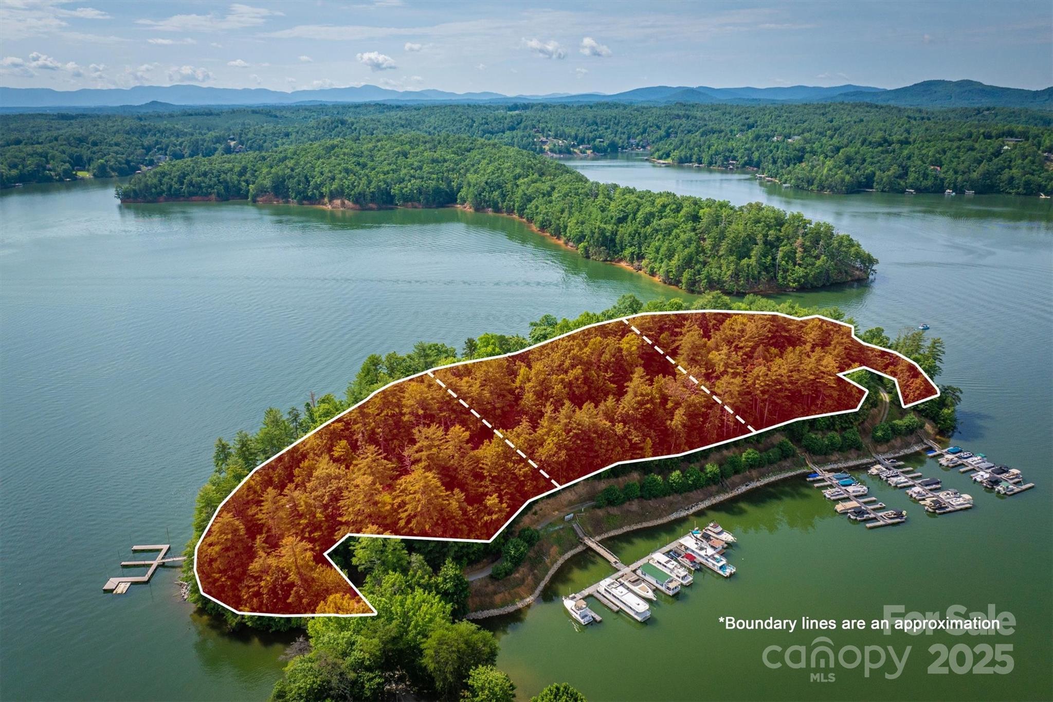 This 5.08-acre tract has been thoughtfully divided into three exceptional lots.
Lot 1 features an oversized, private floating dock already installed—perfect for immediate lake enjoyment.
Lot 2 spans 1.789 acres and is eligible to apply with Duke Energy for a private dock.
Lot 3, measuring 1.463 acres, includes a deeded boat slip at Bear Creek Marina.
Together, these three lots form an exclusive peninsula extending into the main channel of Lake James, just beyond Bear Creek Marina. Each homesite offers gently sloping terrain for easy building and a comfortable walk to the water. This is a rare opportunity to own part of one of the most scenic settings on Lake James. Come experience it for yourself