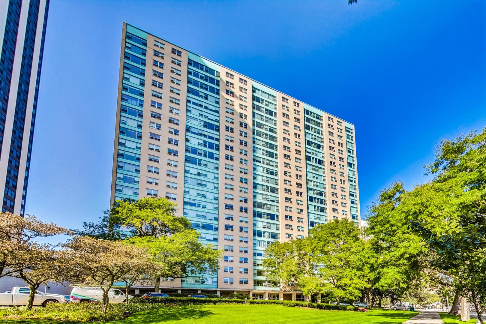 Lakefront living at its best in fabulous East Lakeview! Introducing a spectacular newly renovated unit at 3180 Lake Shore Drive with breathtaking views. Be the first to reside in this spacious three-bedroom, two-bathroom condo, which has been beautifully gut-rehabbed. Among its many new features is a convenient laundry room. Positioned on a high floor in the best location in the building, the unit faces east/west, offering stunning unobstructed views over Belmont Harbor, Lake Michigan, and extending south to Navy Pier, and sunset views to the west. The elegant, large open kitchen showcases stylish white shaker cabinets along with a navy island, complemented by gold accent hardware and faucet. It features under-cabinet LED lighting, quartz counters, and an island with a long breakfast bar, enhanced by designer white and gold pendants and overhead recessed lights. Enjoy all-new high-end appliances, including a French-door refrigerator, a Bosch dishwasher with a panel door, and an oversized microwave drawer. The newly added laundry room includes storage along with a separate washer and dryer. The expansive living room opens off the kitchen, with large windows that highlight incredible views. All three bedrooms are generously sized. The primary suite is particularly spacious with an ensuite bathroom, gold-accented hardware, and contemporary tiles. The second bedroom is equally large with ample room for a desk, while the third bedroom can function as a guest room or executive home office, complete with sliding barn-style doors with glass panels. All bedrooms are fitted with new recessed lighting and generous closet space.    The primary bathroom has been fully renovated with a bathtub and built-in shower, a new vanity with a quartz top, and gold hardware with contemporary tiles. Throughout the unit, you'll find wide-plank blonde timber wood-colored floors, new plumbing, new electrical work, and designer lighting.  3180 Lake Shore is a highly sought-after building, well-managed, and full-service with on-site management and an engineer, full-time door staff, bike storage, a relaxing sun deck with grilling and lounge areas, a receiving room, additional storage cage, party room, library, gym, and a common laundry room. Each floor lobby serves only two units via two elevators. The HOA assessment covers everything, including heat, A/C, all utilities, and internet. Valet parking is available for $260/month with no limit on spaces. The building boasts high owner occupancy, with recent projects including updated windows, domestic hot water risers, elevators, updated roof, exterior maintenance, and lobby enhancements. This ideal location offers easy access to Lake Shore Drive, Belmont Harbor, the lakefront trail, public transportation, parks, grocery stores, shopping, Wrigley Field, and a variety of top restaurants and bars nearby.
