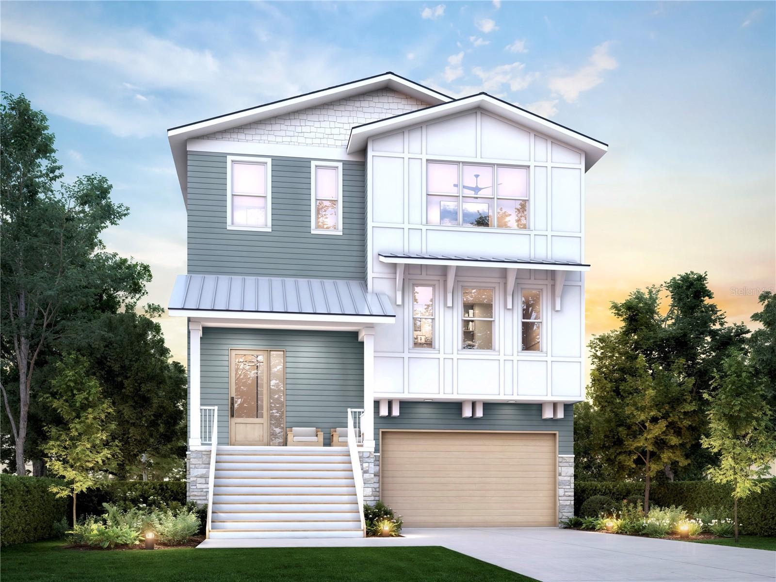 Under Construction. Welcome to this stunning three-story coastal craftsman home by VIKIN Homes, right in the heart of Ridgewood Park. This five-bedroom, three-and-a-half-bath home checks all the boxes — with primary suites on both the first and third floors for ultimate flexibility. No detail was overlooked as this stunner boasts a seamless blend of textures, materials and finishes which all lend themselves to undeniable and one-of-a-kind curb appeal. Don't get caught living in a home that looks like everyone else's. 

Inside, you’ll find a custom-designed kitchen with high-end gas appliances and a wine cellar, plus gorgeous white oak engineered floors throughout. The home is built to last and protect with hurricane impact windows, energy-efficient spray foam insulation, solid core doors and an indestructible metal 5V crimp roof. This home has you covered no matter if you're looking to entertain friends and family or just have a safe haven for you and your family. 

There’s plenty of storage too — the oversized garage has space for everything, including separate golf cart parking. Out back, enjoy ample yard space with custom pool, hot tub & outdoor shower, all easily accessed by a custom spiral staircase.

Best of all, you’re just a short walk from Tampa’s iconic Riverwalk and Armature Works — perfect for dining, shopping, and enjoying everything the city has to offer. There's no better located neighborhood this close to downtown than this. A brand new, quality built home, in the highly desirable neighborhood of Ridgewood Park with this level of attention to detail is always the right move.