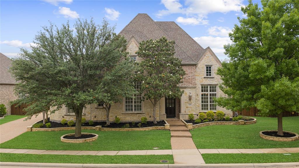 Welcome to this exceptional custom Huntington Homes residence, positioned on an oversized corner lot in one of McKinney’s most coveted communities. Designed for refined living, this executive-caliber home seamlessly blends sophistication, comfort, and effortless functionality.Upon entry, you’re greeted by soaring ceilings, rich hardwood flooring, and an abundance of natural light that accentuates the home’s thoughtfully curated spaces. The open-concept design creates an ideal setting for both intimate gatherings and grand entertaining.  At the heart of the home, the chef’s kitchen is a statement in both form and function, appointed with professional-grade appliances including a Sub-Zero refrigerator, Wolf double ovens, and a gas cooktop with griddle. Extensive cabinetry and an expansive island flow seamlessly into the living and dining areas, creating a cohesive and inviting atmosphere.  The living room is anchored by a striking floor-to-ceiling brick and stone fireplace, framed by walls of windows that offer picturesque views of the outdoor living space. The private primary suite serves as a serene retreat, featuring a spa-inspired bath and a spacious walk-through closet with direct access to the laundry room.  A distinguished home office showcases elegant coffered ceilings and custom built-in shelving, complemented by a secondary private workspace tucked behind French doors—ideal for today’s flexible lifestyle. Outdoors, the home truly shines. Enjoy a resort-style experience with an expansive covered patio, built-in grill, sparkling pool and spa, and beautifully landscaped grounds with ample room for recreation.  Zoned to the highly acclaimed Frisco ISD and conveniently located near premier shopping, dining, and major thoroughfares, this residence offers both luxury and accessibility.  Recent updates include three new HVACs, new water heaters, fence, plantation shutters, an upstairs secondary kitchen in the game room, epoxy-finished garage flooring and more!