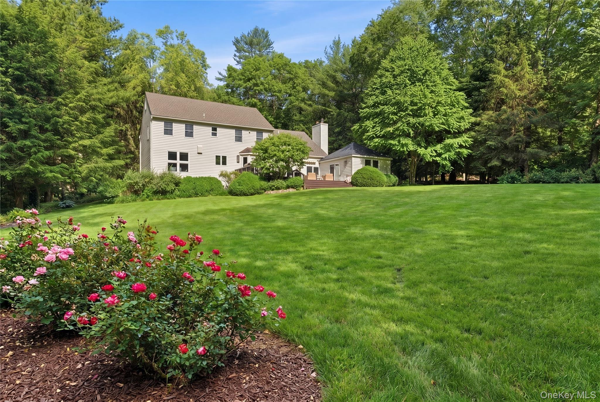 Nestled on one of South Salem's most picturesque country lanes, 78 Old Church Lane offers a beautiful blend of privacy, comfort, and timeless style. Set on 4.6 magical, level acres surrounded by classic architecture and rolling countryside, this beautifully maintained residence is move-in-ready and designed for effortless living. Completely renovated in 2004, the home features sun-filled interiors, rich wood floors, a fabulous fireplace, and an excellent floor plan for everyday living and entertaining. At the heart of the home is a classic Poggenpohl kitchen, as functional and elegant today as when it was first installed, opening seamlessly to inviting gathering spaces filled with natural light. Offering three bedrooms and three-and-a-half baths, the home lives comfortably with generous entertaining areas, excellent indoor flow, and peaceful views of the spacious deck and surrounding property. The expansive grounds provide exceptional privacy and ample room for a pool, creating the opportunity to further enhance this special setting. A rare offering in a coveted South Salem location, 78 Old Church Lane is ready to be enjoyed from day one.