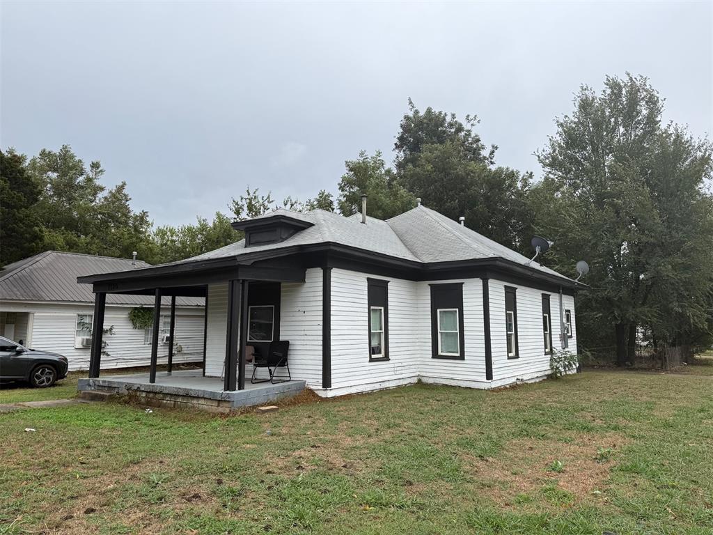 Seller financing available! This NW OKC home sits on a corner lot with rear driveway set up for easy addition of shop or detatched garage/carport. This home features 3 beds and 2 baths, with tall ceilings greeting you upon entry. Plumbing and electric updated in 2025. Covered front porch, updated kitchen with granite countertops, freshly painted cabinets, new hardware and dishwasher, new lights and fans throughout home, as well as interior paint. Welcome home!