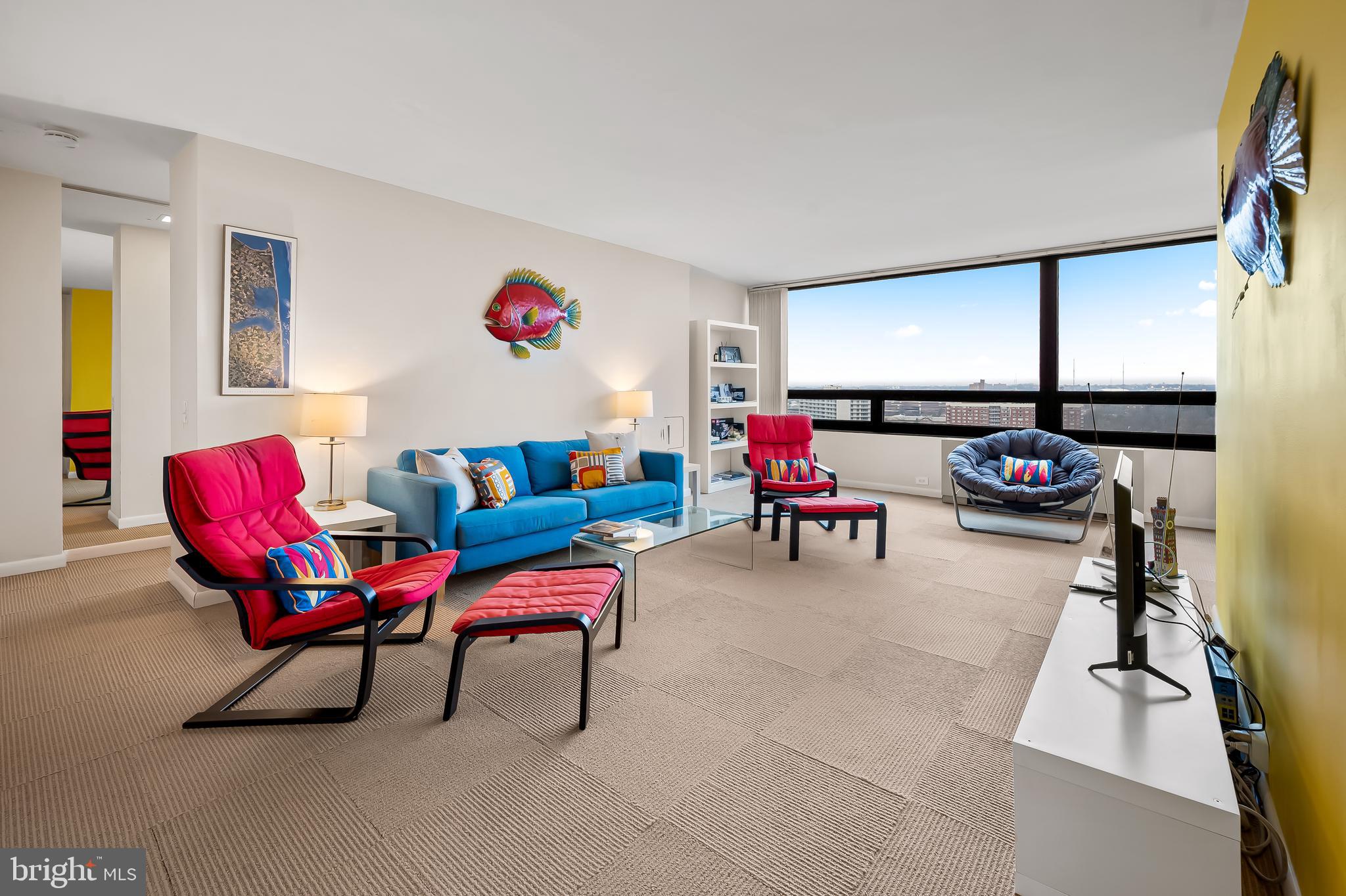 This sweet home could be your perfect spot AND the owner will even leave the furnishings for you! Just move in! Enjoy the sweeping, westerly views (overlooking the Tuscany-Canterbury neighborhood) from this special one-bedroom, one-full-bath, top floor condominium. With its charm and sophistication, the Highfield House was designed by the esteemed architect Ludwig Mies van der Rohe. It was envisioned to “create a visually unobstructed feeling of openness and space”. And the building  was added to the National Register of Historic Places in 2007. This home features a lovely, fully updated full bathroom with fresh tile, fixtures and bathtub/shower. There is an in-unit washer and dryer. Kitchen is very fine with original period cabinets and updates. This is a full-service building with a doorman, 24-hour front desk personnel, as well as an on-site manager and maintenance staff. The condo fee includes heat, air-conditioning, cooking gas, & hot water, among other amenities such as the pool, fitness center and party room. The location of the building is close to Union Memorial Hospital, Johns Hopkins University, the Baltimore Museum of Art and Loyola College. It's close to many shops, cafes, restaurants and is a short walk to Sherwood Gardens.  When living here, with its dramatic lobby, other public spaces and the unique decorative, circular swimming pool, one feels emerged/energized in art/design. Furniture, etc. can be included or removed.  This was the seller’s 2nd home. There is a storage unit in the lower level and ample storage closets in condo.  The stackable washer/dryer is being sold as-is.  Parking is available for a modest monthly fee. GIVEN A RECENT CONTRACT FALL THRU,  SELLER WANTS TO BE SURE BUYERS UNDERSTAND RENTALS ARE NOT PERMITTED IN HIGHFIELD HOUSE.