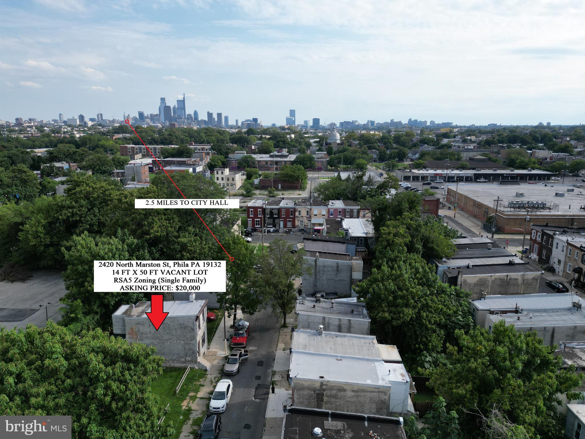 Strawberry Mansion Vacant Lot For Sale . Located on 28th street & York St. This lot is zoned RSA-5 and is approximately 14 Ft X 50 Ft. Sold strictly AS-IS, buyer responsible for certs and U&O if desired. Rapidly developing area of North Philadelphia, just a stone's throw away from multiple new construction projects ! Give me a call today to make a deal !