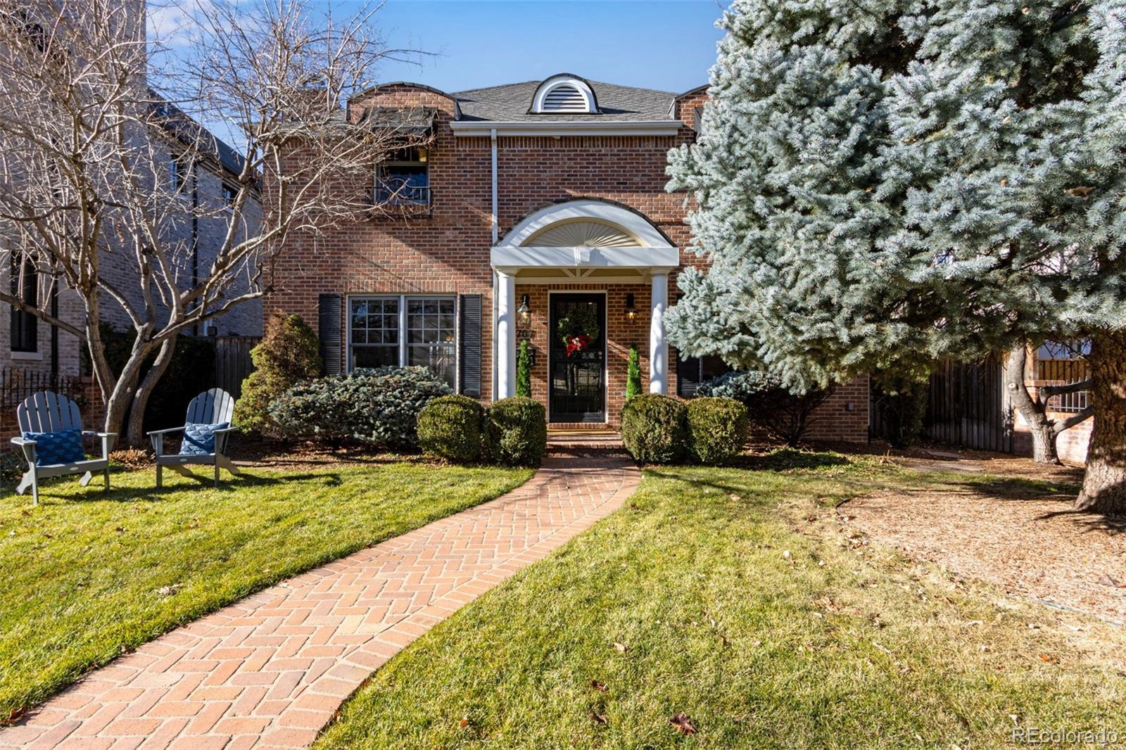 A Grand Traditional Cottage in the heart of the city. Bonnie Brae --A beautiful Brick home Move in Ready with new carpet, paint, lighting, Hvac and much more. Charming setting close to shopping, restaurants and Cherry Creek---4 Beds and 3 Baths up with additional bedroom, study, rec room, wet bar and cozy family room in lower level. Oversized 2 car garage with additional parking on the side. 4 fireplaces, upgraded appliance package, 9 foot ceilings, fenced front yard, loaded with light and charm- Priced to Sell