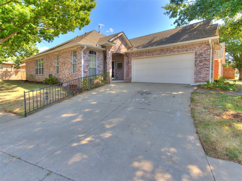 Welcome home to low-maintenance, active-adult living at its finest in Fiddler’s Green, Norman’s premier 55+ community! Designed with ease and mobility in mind, this wheelchair-accessible, single-level home features a seamless floor plan with two spacious bedrooms—each with generous walk-in closets—and two full bathrooms, including a primary bath equipped with safety grab bars. Step inside to discover a refreshed interior boasting brand-new carpet and neutral, fresh paint throughout, making it entirely move-in ready. The welcoming main living area flows effortlessly toward a well-appointed kitchen, while a light-filled enclosed sunroom opens up to a private patio complete with a soothing water fountain—the perfect spot for morning coffee, reading, or evening relaxation. Complete with an attached two-car garage, this home delivers comfort, convenience, and functional storage space. Enjoy ultimate peace of mind as the HOA covers lawn care, giving you more time to take advantage of the sparkling community pool, socialize with neighbors, or explore nearby attractions. Situated in a prime Norman location just minutes from the University of Oklahoma campus, shopping, dining, and healthcare, this turn-key property is an incredible opportunity you won't want to miss! Owner/Agent.