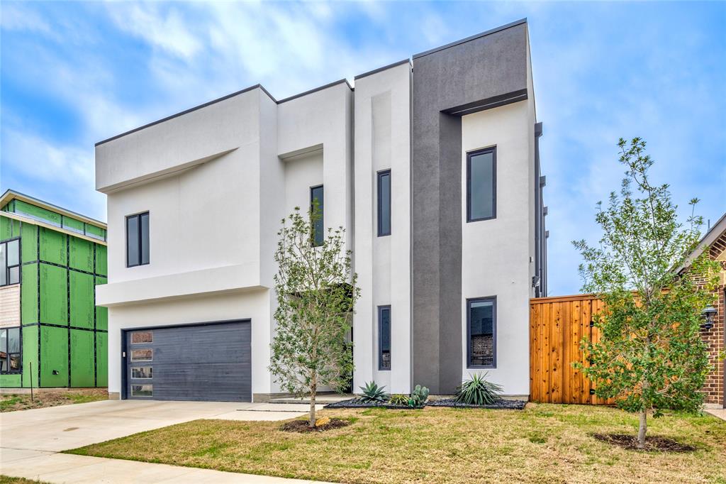 Sleek contemporary home in Frisco's prestigious gated Wyndsor Pointe! Impressive glass pivot door opens to soaring ceilings, fresh white paint, and gorgeous white oak LVP flooring. Living room and kitchen showcase floor-to-ceiling windows that add to the thoughtful aesthetic of this home. Kitchen features quartz counters, commercial 8 burner gas range with 2 ovens, an additional electric oven and microwave, vented hood, pot filler, plenty of upper and lower cabinets for storage, farmhouse sink, 2 enormous islands for food prep and serving, and walk-in pantry. Spacious dining room is just off the kitchen and enjoys a floating cabinet. Private downstairs guest suite & dedicated office with closet. Upstairs primary suite with 34' x 18' balcony, custom 3 level closet, en suite bathroom with dual sinks, quartz counters, jetted soaking tub, & double shower heads. Two additional bedrooms with en suite bathrooms, media room, laundry room, and an additional living room complete this upstairs space. The backyard offers an oversized covered patio and yard to extend the living area even more. This beautiful build with clean lines and on-trend choices definitely creates the wow factor!Located off Stonebrook Parkway near the Dallas North Tollway, this sought-after community is just minutes from The Star, The Mix, & PGA Frisco, offering the best of Frisco’s dining, shopping, and entertainment.