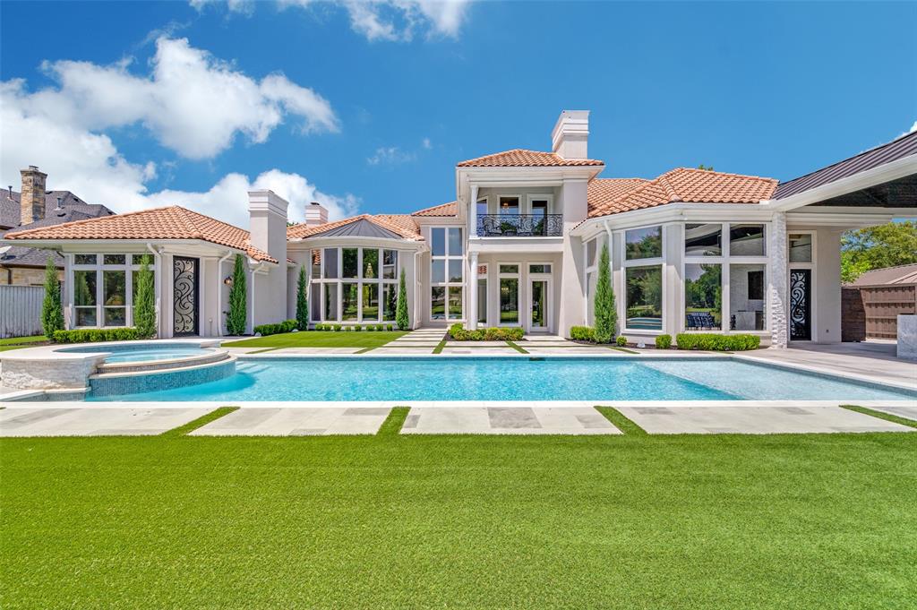 Unbelievable Custom Estate Situated on Half Acre lot on Hole 2 of the Prestigious Bent Tree Country Club Golf Course. Built by the renowned Bob Thompson and beautifully remodeled throughout with quality craftsmanship and high attention to detail. Walls of floor to ceiling windows provide the most stunning panoramic golf course views from almost every room. Grand two story entry leads to opulent formals and handsome study with fireplace and wet bar. State of the art kitchen with custom cabinetry, high-end appliances, large butler’s pantry, walk-in pantry and custom appliance storage. Fully renovated laundry room including mud room built ins. Spacious family room is perfect for entertaining with full service walk-in wet bar. Private primary retreat with fireplace, sitting area, serene spa-like bath and huge walk-in closet. Large guest suite on first floor with gorgeous bath and walk-in closet. Well thought-out upstairs floorplan includes 2 oversized guest bedrooms with large walk-in closets, balcony with incredible views overlooking golf course, versatile game area with adjacent exercise space and sauna, could also be additional bedroom. Entertainers dream backyard offers a true resort feel with remodeled pool and spa surrounded by stately turfed yard, lush landscaping and gate access to course. Recently added outdoor living area with 2 story vaulted ceiling, 100 inch TV with custom iron doors, full surround sound, kitchen, bar and gas fireplace. Ample storage throughout including 2 walkout attics, cedar closet and more! Luxury living at its finest with ¼ mile walk to Bent Tree Country Club. Ideal location conveniently located near to DNT, high-end retail and dining, and exemplary private schools. See attached list of improvements and updates! Please note: Bent Tree Golf Course is currently in the process of being remodeled to be even more beautiful than ever!!