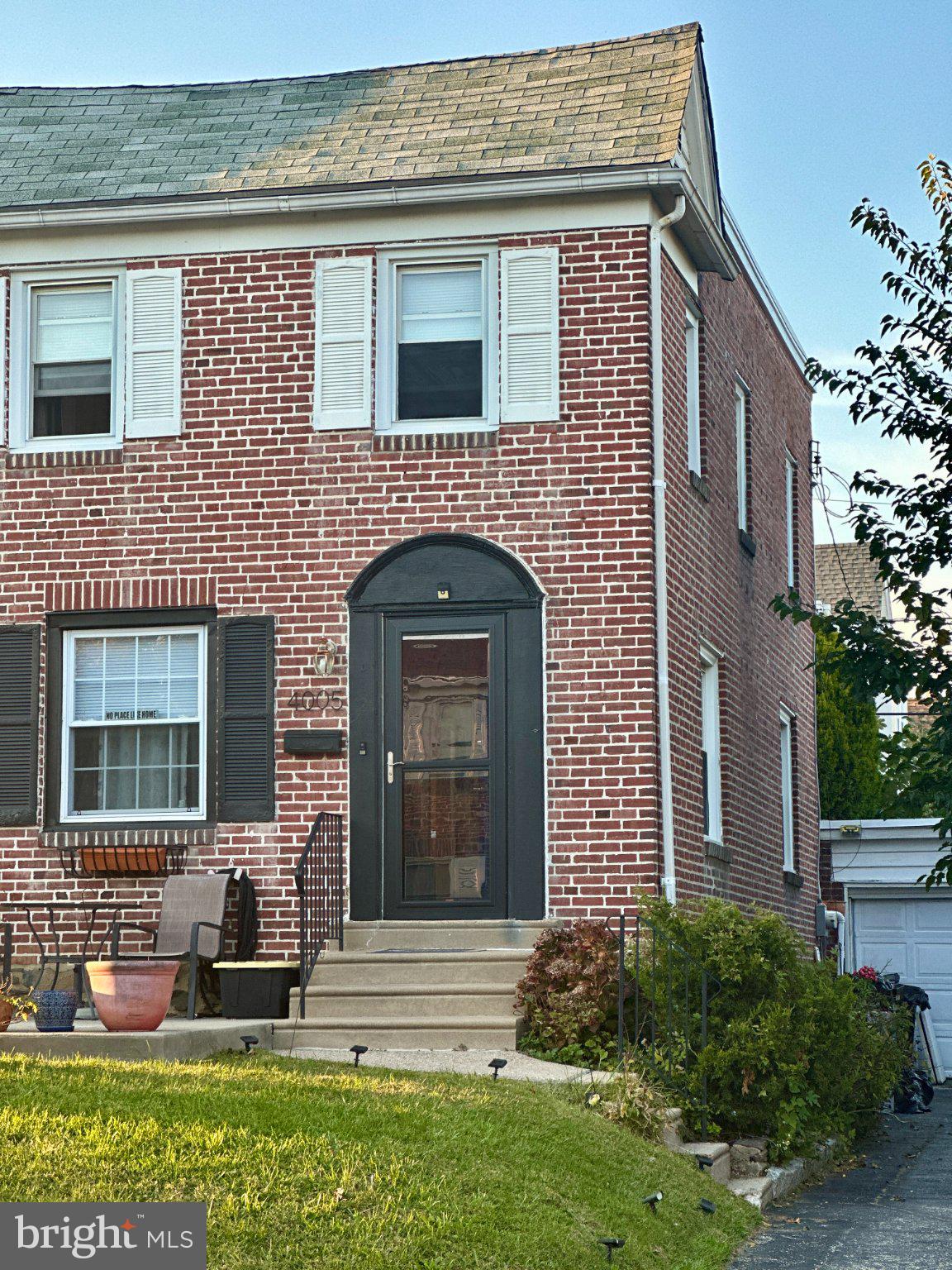 Welcome to 4005 Redden Road, a charming brick twin in the heart of Drexel Hill, offering a wonderful blend of classic character, modern comfort, and everyday convenience.Step inside to discover a bright and inviting living room that flows naturally into the dining area and beautifully updated kitchen. Featuring crisp white cabinetry, attractive countertops, stainless steel appliances, a stylish backsplash, and a convenient breakfast counter, the kitchen combines functionality with timeless appeal. Hardwood flooring adds warmth and character to the main living spaces.Upstairs, you'll find three comfortable bedrooms and a full bathroom. The partially finished basement offers versatile additional space, ideal for a recreation room, home office, workout area, or hobbies, along with a convenient half bath and additional storage.Just beyond the kitchen, a laundry/sunroom provides the convenience of main-floor laundry and access to the covered rear porch, creating a lovely extension of the home's living space. Perfect for morning coffee, outdoor dining, or simply unwinding after a long day, the porch overlooks a fenced backyard framed by mature greenery, offering a welcome sense of privacy and room to garden, entertain, or enjoy the outdoors.Additional highlights include central air conditioning, a detached garage, driveway parking, and classic brick construction. Conveniently situated near shopping, restaurants, parks, public transportation, and major commuting routes, this home offers the charm of an established neighborhood with the convenience of everyday amenities nearby.With its thoughtful updates, flexible living spaces, inviting outdoor areas, and convenient location, 4005 Redden Road offers a wonderful opportunity to make yourself at home.Showings begin Saturday, October 31! Join us for our first Open House from 12:00 to 2:00 PM and discover all this charming Drexel Hill home has to offer!