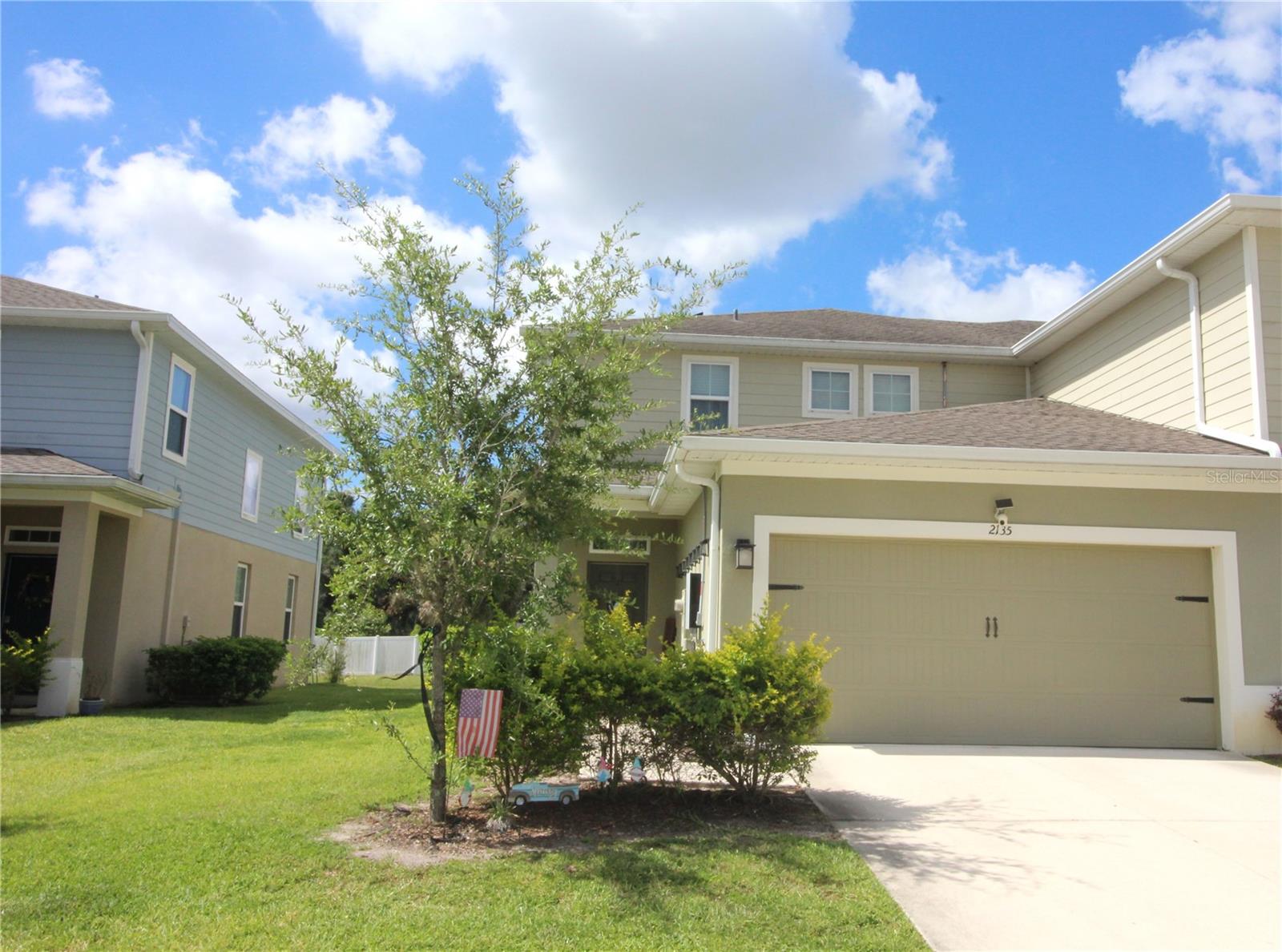 Welcome to your new home! This is a very nice 3 bedroom 2.5 bath, 2 car garage end unit townhome, with a pond view, located in the heart of Brandon, Florida. The first level is an open floor plan that includes the kitchen, dining area, living room, the primary bedroom and bathroom, and a half bath. The upstairs has a loft that could be used for a variety of purposes, two nice sized bedrooms, and a full bath. The home was built in 2021 and already has a few updates that include luxury vinyl plank flooring in all bedrooms, stairs, and upstairs loft, shiplap installed at kitchen bar wall, covered and screen patio, Tesla electric solar panels were added in 2024 and will be paid off at closing, ceiling fans, remote controlled window treatments at high windows in the living room, a Culligan Water softener and under kitchen sink water filtration system, a ring doorbell and a Safetouch security system. There are granite countertops in the kitchen and quartz in the bathrooms. The primary bedroom has a built-in closet and a walk-in closet and bedroom 3 upstairs has a walk-in closet. There is storage space below the stair case and upstairs in the A/C air handler closet. The home is located in the heart of Brandon and is close to all major freeways/expressways, medical facilities, dining, shopping, the Tampa Riverwalk, and of course our beautiful beaches and theme parks. The community has NO CDD fees and has a modest monthly HOA fee.
