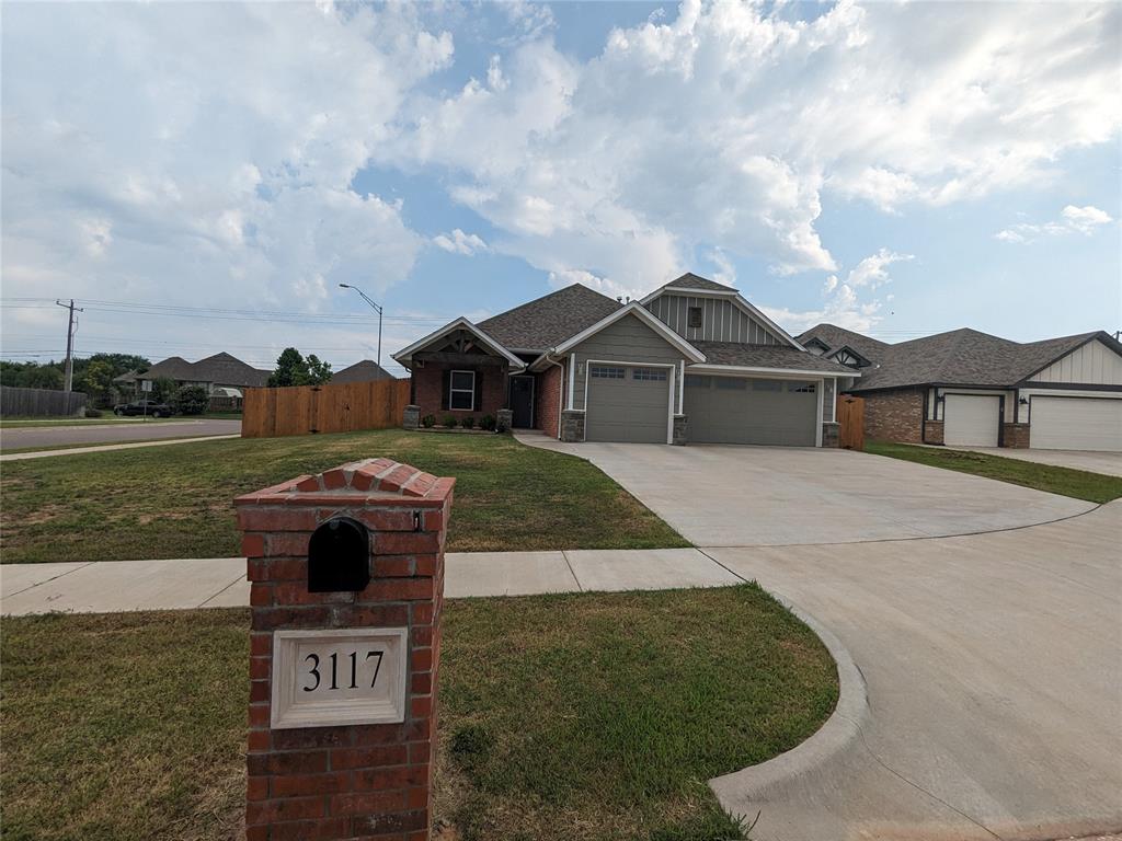 Beautiful 4 bedroom home now available! This one sits on a large corner lot and features granite counters throughout, tall ceilings, beautiful tile flooring in the living room, dining and kitchen area, a large 3 car garage with a custom work bench and a huge primary suite. This is a must see home!