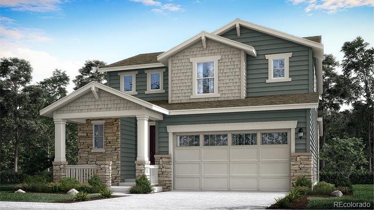 **Available with rates as low as 3.50 % when using builder’s preferred lender – terms and conditions apply – ask for details** **Contact builder today about Special Financing for this home - terms and conditions apply**Anticipated Completion June, 2026!Welcome to Sky Ranch. This beautiful new Elbert 2-story features, 3 beds, 2.5 baths, laundry, great room, kitchen, dining room, unfinished basement and 2 car garage.  Gorgeous upgrades and finishes throughout including a high ceiling entrance, large mudroom & pantry, luxury vinyl plank throughout the main floor, stainless steel appliances and more.  Builder provides the latest in energy efficiency and state of the art technology with several fabulous floorplans to choose from. Energy efficiency, and technology/connectivity seamlessly blended with luxury to make your new house a home. Sky Ranch offers single family homes for every lifestyle. Close to dining, shopping, entertainment and other amenities. Don't miss your opportunity. Photos and walkthrough tour are a model only and subject to change.