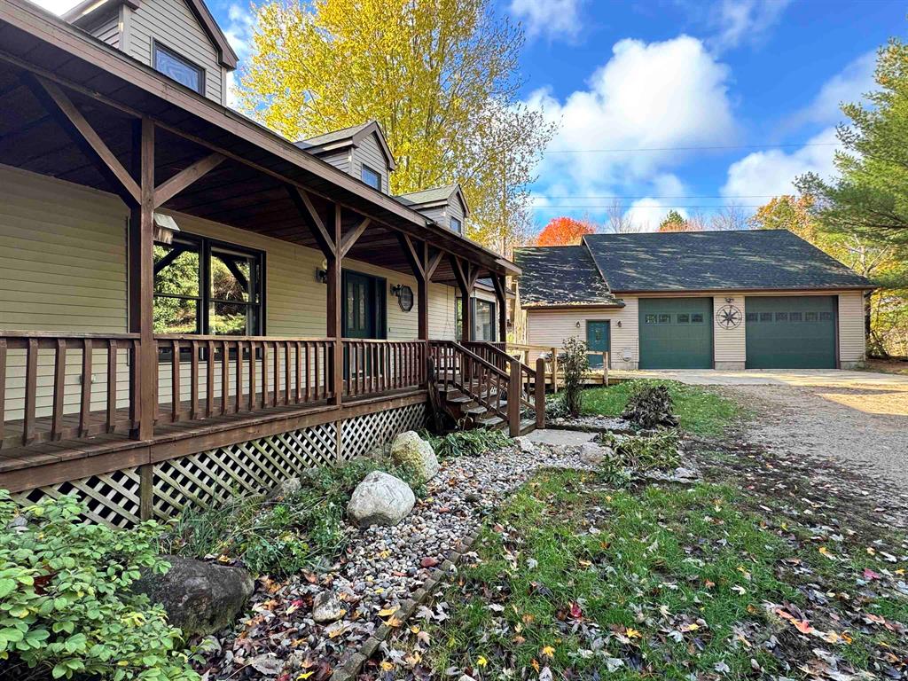 Take a 3D Virtual Tour of This Stunning Cape Cod Home on 8 Acres Near Mt. Pleasant! Welcome to this rare find just minutes from Mt. Pleasant. A beautiful Cape Cod-style home on 8 private wooded acres in Deerfield Township offering comfort, space, and energy efficiency. This spacious home features a luxurious master suite with walk-in closets, 3+ oversized bedrooms, and 5 bathrooms, perfect for families or guests. The inviting formal dining room and cozy fireplace create the ideal setting for entertaining, while the three-season porch offers peaceful views of the surrounding woods. Enjoy modern conveniences with a first-floor laundry, stainless-steel appliances, and a walk-out basement with plenty of storage and workspace. The GEOTHERMAL heating and cooling system provides exceptional energy savings and year-round comfort. Car lovers and hobbyists will appreciate the fully finished, heated 1,400 sq. ft. 4-car garage, complete with its own bathroom and office space, perfect for a workshop, home business, or studio. If youre searching for a home with acreage near Mt. Pleasant, this property offers the perfect blend of privacy, space, and style. Surrounded by trees and nature, yet close to town, its a one-of-a-kind opportunity to enjoy peaceful country living without sacrificing convenience.