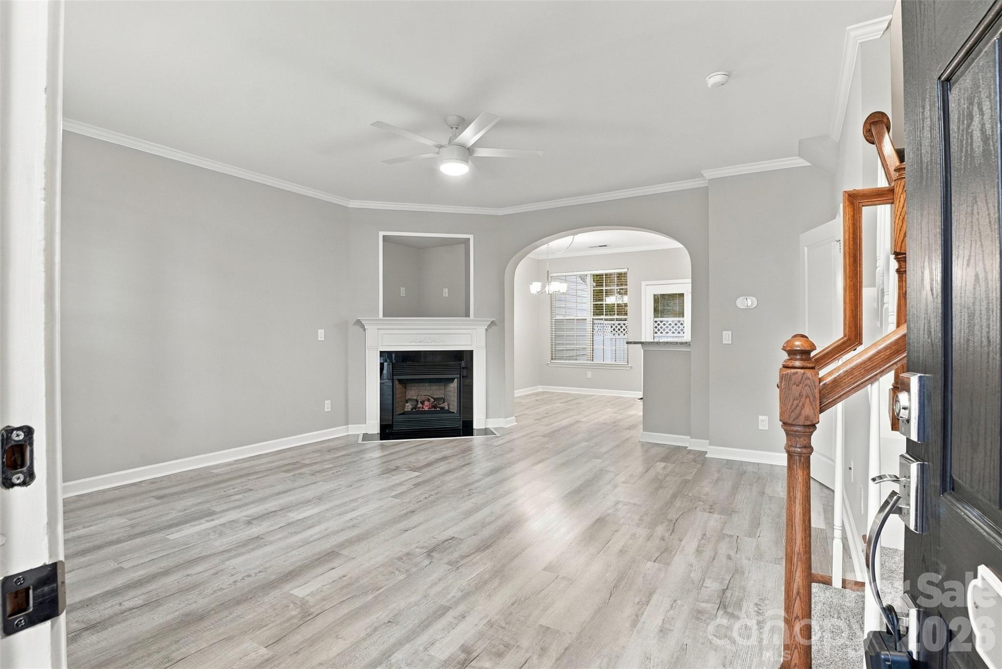 Move-In Ready & Beautifully Updated in Desirable Ridge Pointe!POSSIBLE 100% FINANCING AVAILABLE! Contact the listing agent for details and eligibility requirements.Welcome to this immaculate, move-in-ready townhome in the highly desirable Ridge Pointe community of Rock Hill! Beautifully updated and meticulously maintained, this inviting home offers the look and feel of new construction without the wait. With stylish finishes, thoughtful improvements, and an attractive price point, this is an exceptional opportunity to enjoy comfort, convenience, and value in a sought-after community.Step inside to discover fresh paint throughout, including upstairs, and luxury vinyl plank flooring on the main level. The stunning kitchen features crisp white cabinetry, granite countertops, stainless steel appliances, including a new smart electric range and new dishwasher—creating a timeless, modern space perfect for everyday living. All appliances, including the washer and dryer, are included for added convenience!The inviting living room offers a cozy corner gas fireplace, providing warmth and comfort even during a power outage. A beautifully updated half bath completes the main level.Upstairs, beautiful hardwood flooring adds warmth and character. The spacious primary suite is a relaxing retreat, complete with an updated en-suite bathroom along with a generous walk-in closet. Two additional bedrooms offer flexibility for family, guests, or a home office. They share an updated full hall bath. All three bathrooms feature a new vanity, quartz countertop, modern vanity light, LED-lighted mirror, and modern toilet. Rounding out the upstairs is the laundry closet which helps make laundry day a breeze. The impressive updates extend throughout the home, including new window blinds, modern lighting and faucet fixtures, dimmer switches, crown molding & trim, and updated door hardware and hinges. From the fresh finishes to the carefully selected details, this home offers a clean, polished feel that makes moving in and settling down easy.Step outside to enjoy the spacious rear patio, newly enhanced with decorative river rock and pavers and complemented by privacy fencing. Whether you're sipping your morning coffee, entertaining friends, or simply unwinding after a busy day, this inviting outdoor space is ready to enjoy.Ridge Pointe offers desirable community amenities, including a pool, children's playground, stocked pond, walking trails, landscaped common areas with benches, and charming street lampposts. High-speed fiber-optic internet is available, and nearby Rock Hill amenities provide convenient access to everyday essentials and local attractions.With its extensive updates, included appliances, appealing outdoor space, and desirable community amenities, this beautifully refreshed townhome delivers an outstanding combination of style, comfort, and value. And with possible 100% financing available, homeownership may be more attainable than you think. Contact the listing agent for additional details and eligibility information.Why wait for new construction when you can move right in? Don't miss your opportunity to make this beautifully updated Ridge Pointe townhome your own. Schedule your showing today!