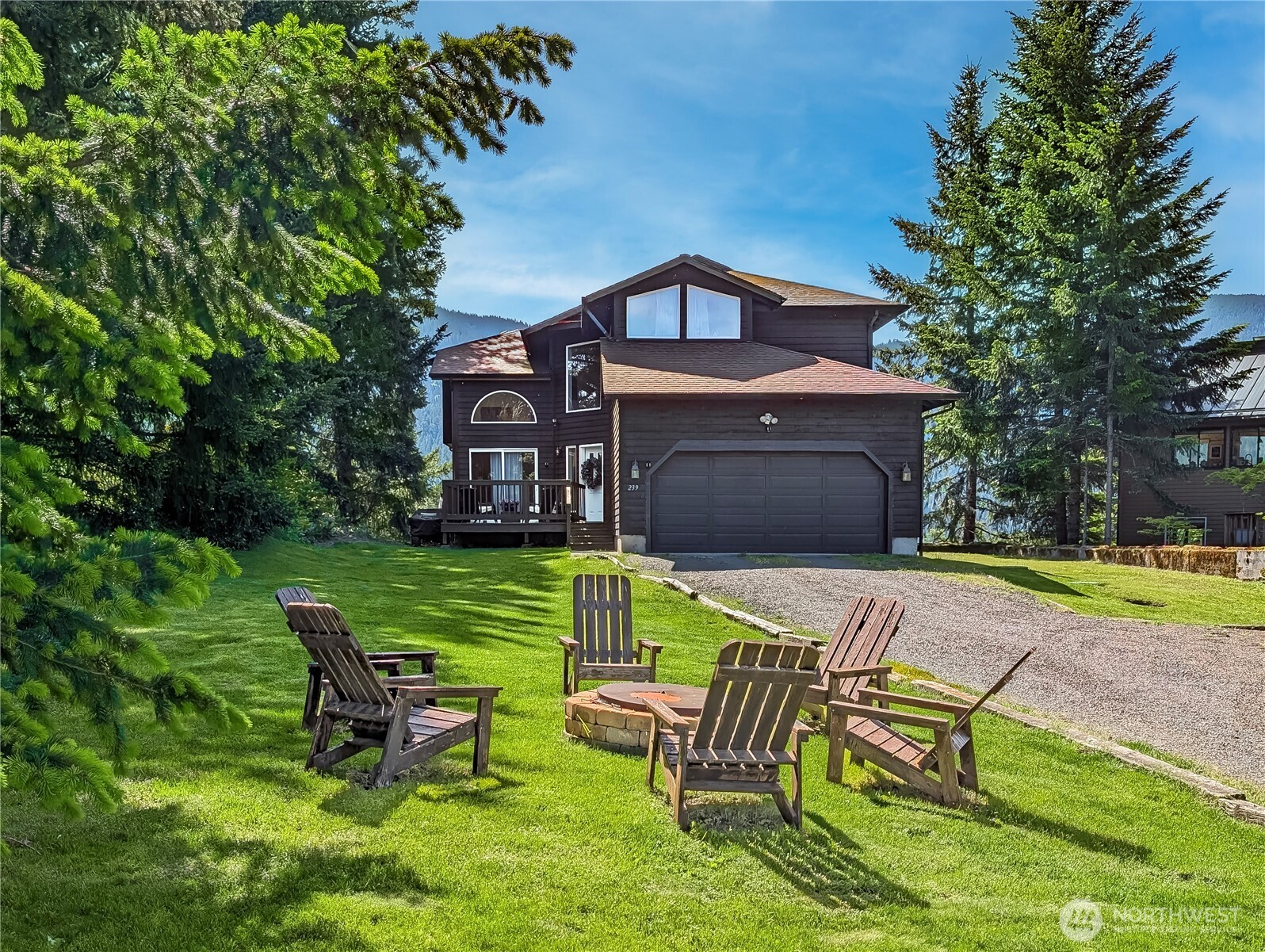 Don’t miss this rare opportunity! This custom-built 2-bedroom, 2.5-bath view home in the desirable Skyline neighborhood features a spacious upper bonus room and a convenient 2-car attached garage. Enjoy the breathtaking view of the Goat Rocks wilderness and Cascade foothills from your expansive 568 sqft covered deck. Nestled in the charming village of Packwood, a gateway to Mt. Rainier National Park and White Pass Ski Area, this property is ideal for recreation enthusiasts. This home is bikeable or even walkable to local shops, restaurants and breweries. With its prime location just 2.5 hours from both Portland and Seattle, this home perfectly blends comfort with the allure of Northwest living and adventure.