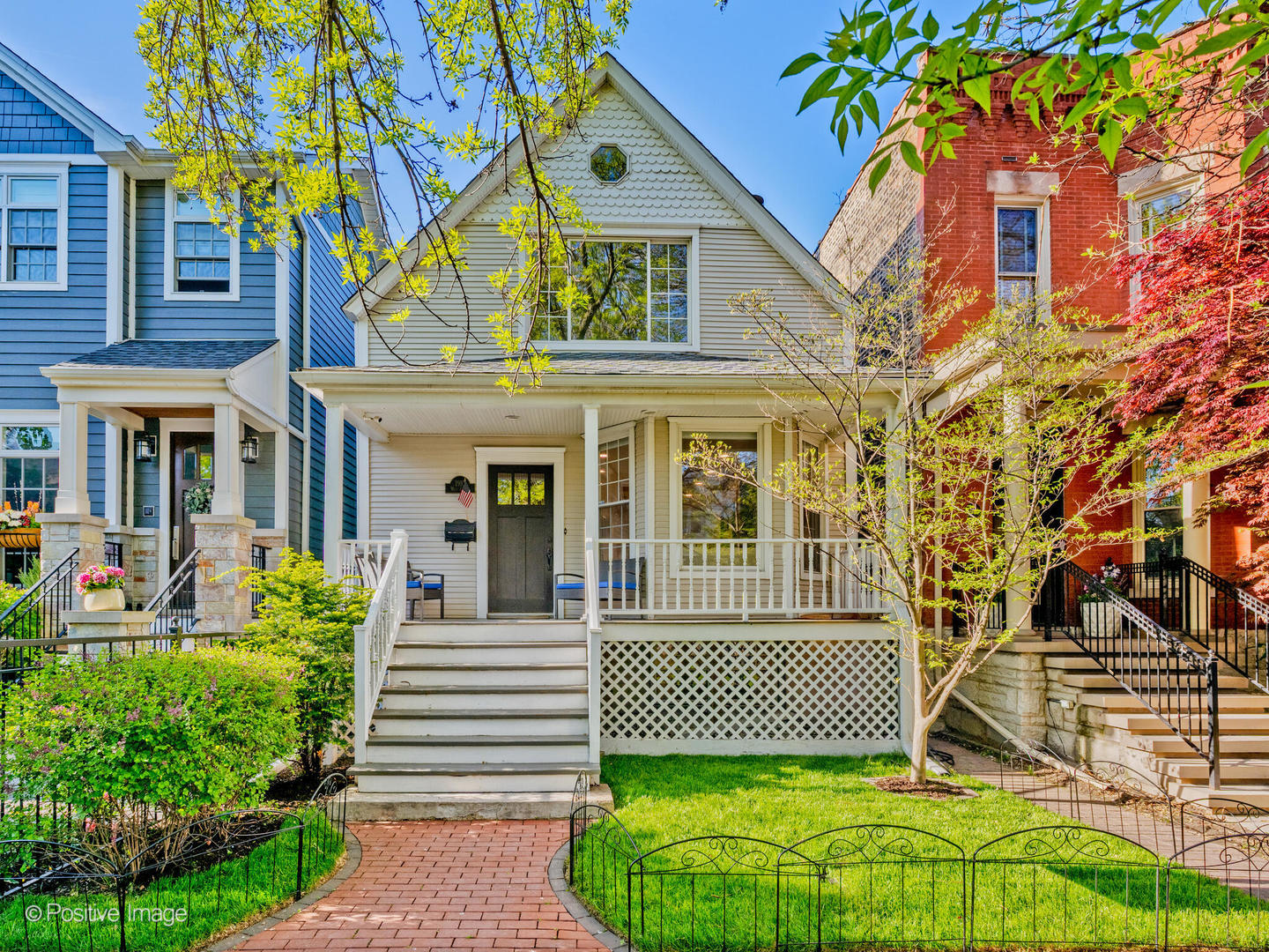 Nestled in the heart of Chicago's highly sought-after Roscoe/Lakeview neighborhood. Completely Remodeled, and absolutely stunning 3,400 + square feet of beautifully designed living space with 5 bedrooms, 3 1/2 bathroom . Main floor offers large living room and dining room with open floor plan show-cashing the stunning fireplace, refinished hardwood floors and beautiful staircase.  Gorgeous new kitchen with black solid wood cabinetry blended with gold accent hardware and quartz countertops, luxury appliances, custom backsplash and island with "waterfall" style quartz countertops, and breakfast area.  Main floor bedroom and powder room.   Second floor offers the spacious primary suite is with a spa-inspired en-suite bath boasting a double vanity, jacuzzi, and a walk-in rain shower. Second suite with ensuite bathroom and another guest bedrooms.   Lower-level with large family room and recreation space, bedroom, full bathroom, laundry and mechanical room. Recent upgrades include new kitchen, floors, bathrooms, a brand-new roof, and backyard oasis with deck and brick pavers Detached 2 car garage. Top-rated Burley Elementary is nearby, along with beautiful parks, the Roscoe Village farmers market, and easy access to the Brown Line for a seamless downtown commute. This is urban living at its finest, and on one of the best blocks in the area; Block parties, happy hour every Friday, Facebook page, kids, etc.