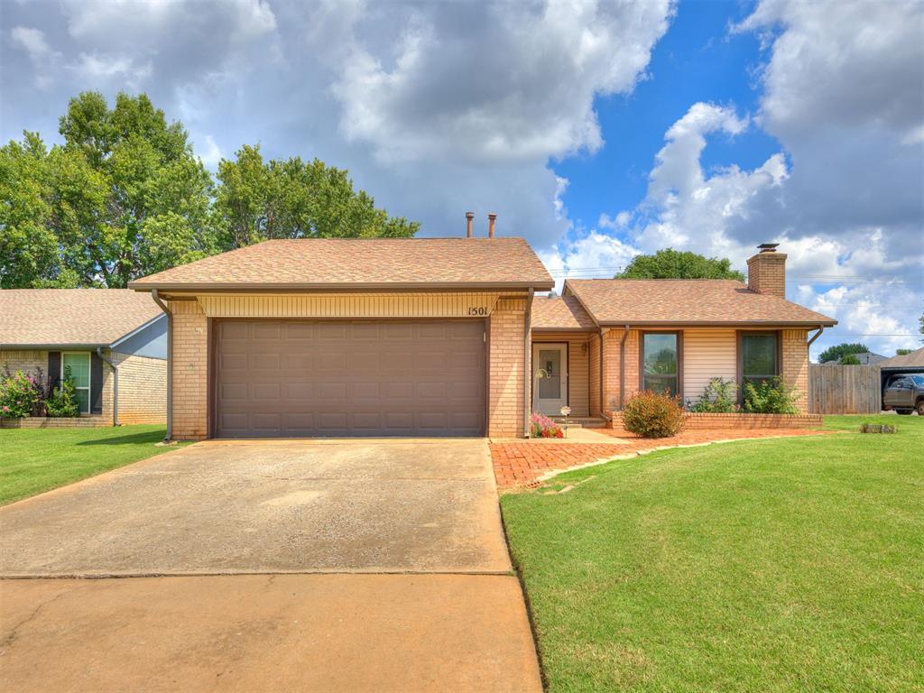 This spacious home offers a fantastic opportunity to make it your own while enjoying the benefits of an established neighborhood and the highly regarded Edmond Public Schools district. Inside, you'll find brand-new carpet throughout, providing a fresh start for your personal updates and design touches. The refrigerator remains with the home, and the hot water tank was replaced just one year ago, offering added peace of mind. One of the home's standout features is the enclosed sunroom, which creates additional living space perfect for relaxing, entertaining, pursuing hobbies, or enjoying your morning coffee year-round.Need room for projects, vehicles, or extra storage? This property delivers with an impressive detached workshop/garage featuring a double garage door and drive-through gated access, making it ideal for hobbyists, mechanics, recreational equipment, or additional parking. Combined with the attached two-car garage, you'll enjoy exceptional flexibility that's hard to find.