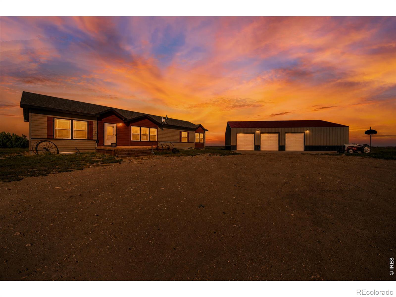 This house sits on 40 acres, with mature tree rows and beautiful country views! The home features 3 bedrooms and 2 bathrooms on the main level, with a huge open kitchen which has a commercial size refrigerator. The large master suite comes with its own walk in closet and large master bathroom, that has a tub and walk in shower. The unfinished basement is waiting for you to finish just how you would like! The basement also features a walk-in vault room and pellet stove! Established tree row provides great cover for pheasant and wildlife. Outside you will find a barn and corrals, with an additional new Cleary 3 bay shop 42 x 60, with 220 electricity and insulated with garage door openers. They have installed a wildlife guzzler, and tree row cover. This would be a good place for 4-H and FFA livestock. Also included, the homesteads original house. It could be remodeled for a mother-in-law, hired man, or rental property! This type of property does not come around very often! Broker Remarks: Call agent to set up showing. The old house and grain bins have also been surveyed and are in separate tract. They do come included in the price.