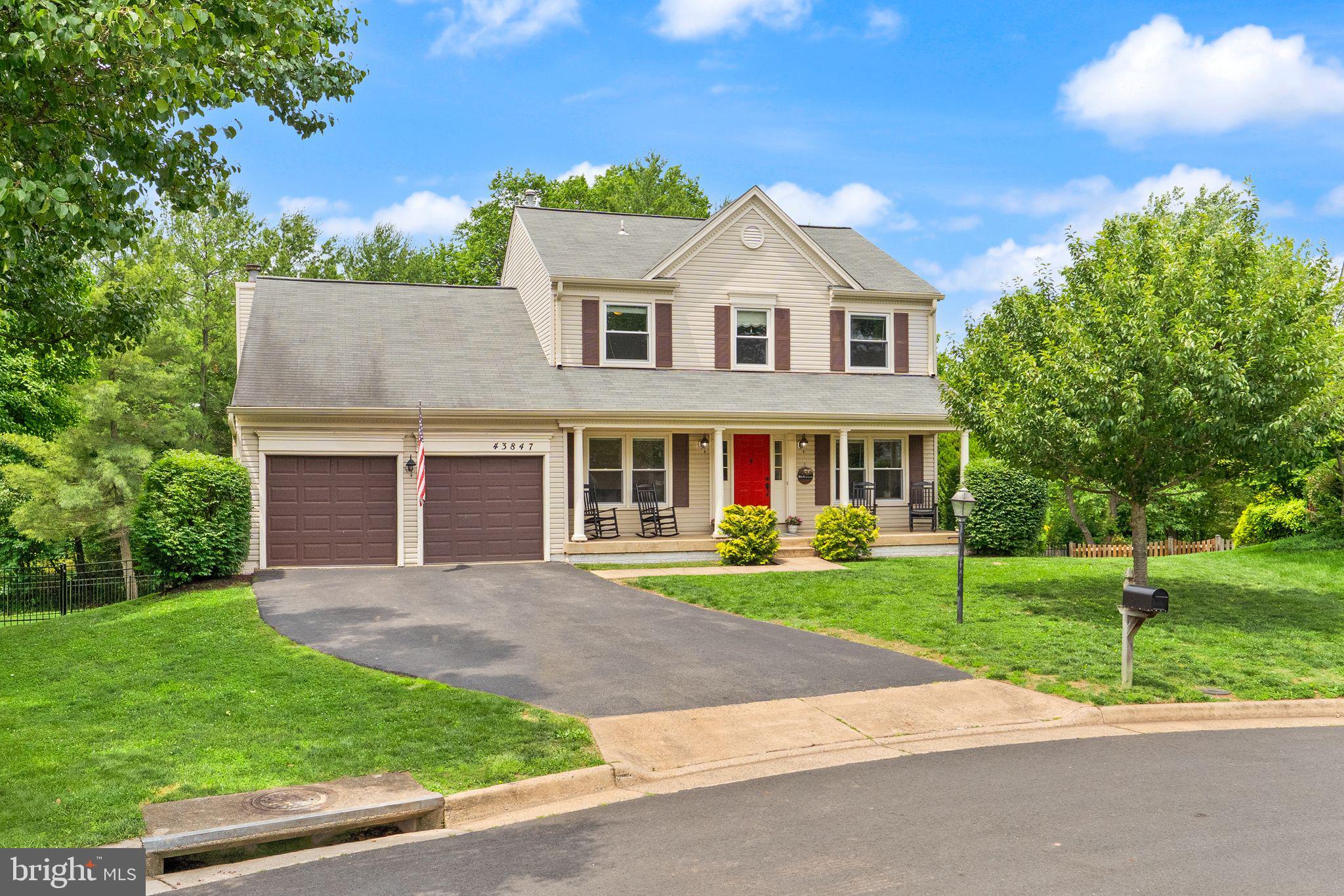 Welcome to 43847 Glenhazel Drive, a beautifully maintained home tucked away at the end of a quiet cul-de-sac in the heart of Ashburn Village. Offering 4 bedrooms, 2.5 baths, abundant natural light, and one of the largest backyards in the community, this home combines privacy, thoughtful updates, and exceptional outdoor living in one of Ashburn's most sought-after neighborhoods.The home's east-facing orientation fills the interior with natural light throughout the day, while the welcoming front porch provides the perfect place to enjoy your morning coffee as the sun rises. Inside, you'll find bright and inviting living spaces designed for both everyday living and entertaining. The remodeled kitchen serves as the heart of the home and opens seamlessly to the surrounding living areas, while the updated bathrooms provide a modern, move-in-ready feel throughout.What truly sets this property apart is the backyard. Situated on a premium cul-de-sac lot, the fully fenced yard is one of the largest in Ashburn Village and backs to mature woods, creating a private and peaceful setting rarely found in the community. The covered screened porch and brand-new patio provide exceptional spaces for relaxing, dining, and entertaining while enjoying the natural surroundings.Few homes demonstrate this level of care and proactive maintenance. The current owners have consistently invested in both major improvements and ongoing upkeep throughout their ownership. Major updates include remodeled kitchen (2018), remodeled bathrooms (2018), windows (2019), sliding glass doors (2019), front entry door (2019), gutters (2019), kitchen appliances (2019), Victory kitchen vent (2024), fence installation (2026), re-screened and refurbished covered porch with stained surfaces, replaced railings, and redesigned stairs (2026), new patio (2026), fresh interior paint (2026), new dishwasher (2026), and new primary bathroom toilet (2026). The Power Home windows, front door, sliding glass doors, and gutters all carry transferable lifetime warranties. Additional maintenance highlights include carpets professionally steam cleaned every 16 months, air ducts and dryer vents regularly cleaned and sanitized, and an HVAC system that has been meticulously maintained with major components replaced over time, including a UV light filtration system designed to improve indoor air quality and reduce allergens.Residents of Ashburn Village enjoy access to the renowned Sports Pavilion, indoor and outdoor pools, tennis and pickleball courts, miles of trails, lakes, playgrounds, fitness facilities, and year-round community events. Conveniently located near Route 7, Route 28, One Loudoun, shopping, dining, Dulles Airport, and the Silver Line Metro, this home offers an exceptional lifestyle with unmatched convenience.With its extensive updates, incredible natural light, private wooded backdrop, and one-of-a-kind backyard, 43847 Glenhazel Drive is a rare opportunity to own a truly special home in Ashburn Village.