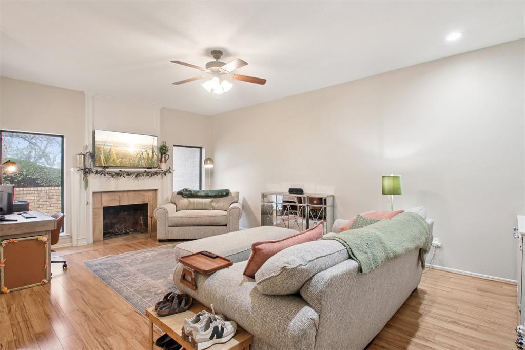 Welcome to this beautifully renovated 2-bedroom, 2.5-bath condo in the gated community of Steeplechase! This home offers comfort, space, and low-maintenance living in a desirable setting. Major updates completed in 2022 include new carpet, updated bathroom countertops, modern plumbing fixtures, gold hardware pulls, updated lighting, stylish tiled showers, and fresh paint in the bedrooms and bathrooms—giving the home a fresh, modern feel. Both bedrooms feature their own private full bathroom, providing an ideal layout for privacy and convenience. The spacious primary suite offers two closets and beautiful views of Oklahoma’s stunning sunsets. The primary bathroom also includes a relaxing jetted tub, perfect for unwinding at the end of the day. Additional major system updates include a new HVAC system (2020) and a new roof (2021) for added peace of mind. Storage is abundant throughout the home, including: a walk-in closet under the stairs, built-in bookshelves with cabinet storage, a built-in hutch with additional cabinets, and shelving in the two-car garage. Enjoy maintenance-free living with HOA amenities that include exterior maintenance, common area upkeep, and access to the community pool—so you can spend more time enjoying your home. With quality construction, modern updates, and a functional layout, this move-in ready condo is ready for its next owner. Owner is licensee.