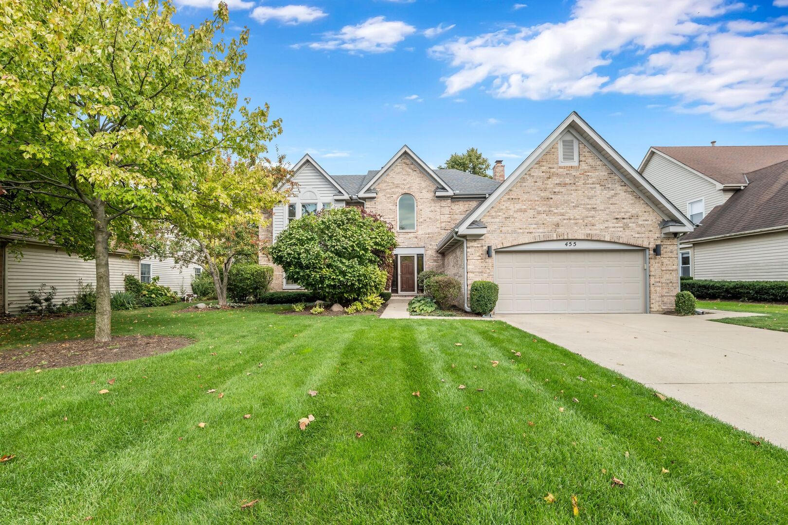 Welcome to this rarely available home in the sought-after Amberleigh community of Buffalo Grove. Built by Hoffman Homes, this exquisite residence is perfectly situated near parks and schools. Step inside to discover an expansive first-floor layout designed for both comfort and style. The distinctive spaces include a well-appointed and updated kitchen, charming breakfast area, formal dining room, sophisticated living room, and family room. The convenience of a first-floor laundry room and powder room complete this level. Ascend to the second floor where the primary suite awaits, featuring a timelessly renovated bathroom complete with Victoria and Albert free standing tub, oversized rain shower and double custom built vanity. Three additional generously-sized bedrooms and an updated bathroom provide ample space for family and guests. Peace of mind comes with the brand new roof, gutters and siding. Complete with finished basement with office and abundant storage ensuring this meticulously maintained home is move-in ready. Families will appreciate the home's location within the prestigious Stevenson High School district, complimented by access to excellent elementary and junior high schools. Don't miss the opportunity to call this exceptional property your new home!