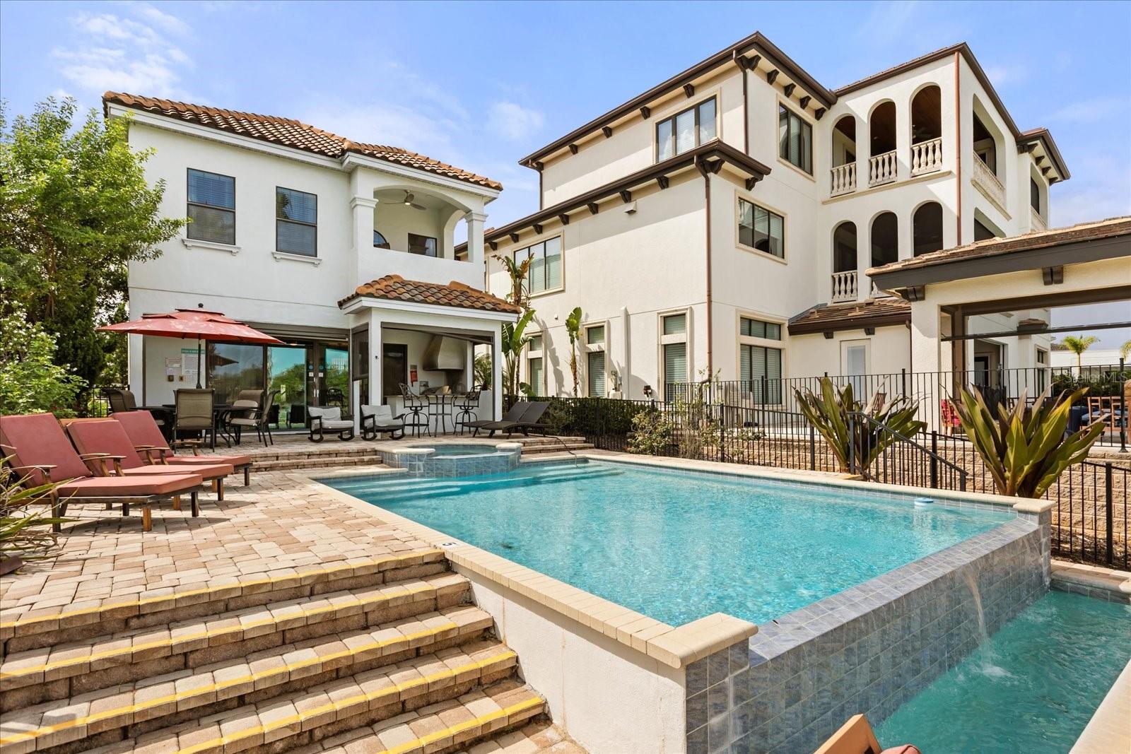 *SELLER TO PAY 1 YEAR OF HOA DUES.  DEEP LOT HOME WITH REMARKABLE VIEWS!  TURN-KEY RENTAL HOME REUNION RESORT MEMBERSHIP HOME!  Amazing POOL and VIEW in Reunion and fully themed and optimized home comes with it! No better floor plan for Rental Potential! 2 Master Suites-Check, Largest Pool in Reunion for Lot Size measuring 27 feet long and 19 feet wide coupled with Unforgettable Golf Course Views- For those looking for a rental home, investment home or a great family get away home this is it! This home has had over 100K in upgrades, including new flooring, theming and gaming which makes it a rental superstar.  Welcome to 915 Golden Bear on “the street of GIANTS” in Reunion Resort.  This 5 bedroom 5 1/2 bath home really does have it all.  There is no need to go to a theme park, fight the lines, swim in some hotel pool, this home is your PERSONAL RESORT.  The large open floor plan is filled with gathering spaces on both levels of the home.  The main living room on the first-floor spills over into spectacular golf course views and an infinity edge pool.  Once on the paver patio there is an outside kitchen with multi lounging spaces for everyone.  The home sits slightly higher than the golf course and gives the property a stately feel.   Theming in this home CANNOT BE understated.  A MARIO BROS themed bedroom, a JUNGLE themed bunk room, an adult LOFT area with that “JAMES BOND” feel including a custom 915 Golden Bear Poker Table!  You want more? The garage makeover calls out to one of the most popular attractions in the area, TRON.  Toddlers, School Age, Tweens, Teens and those who never want to grow up can have an experience to call their very own at this property. Cap it all off with a private balcony off the master to escape from it all! The home is being offered furnished, and property manager information is available.  Reunion Resort has everything you want in a community including 3 signature golf courses, world class dining, waterparks, lazy river, water slides, firework viewing areas, tree lined streets, dog park, playground, driving range, golf simulator, member events, in-resort shuttle service, and event space. Live the resort lifestyle like a VIP. ¡¡¡NO OTHER RESORT IN THE AREA HAS THIS!!! Click the virtual link and book a visit today Don't gamble on this one being around long. (Rimshot)