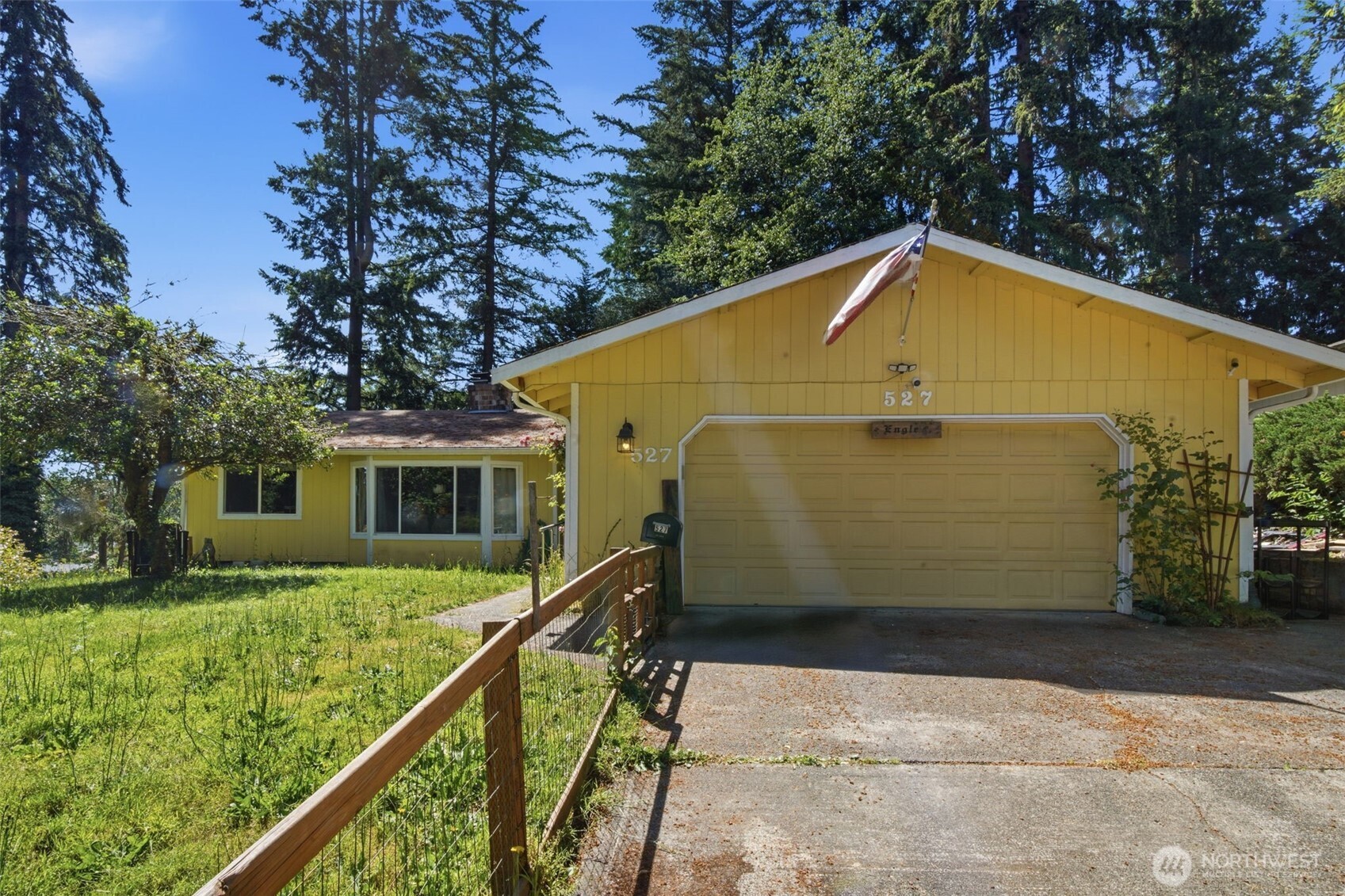 Welcome home to this beautifully maintained 3-bedroom plus den/office rambler, offering the perfect blend of comfort, functionality, and outdoor living. Situated on a spacious lot with a fully fenced backyard, this property was designed for both everyday living and effortless entertaining. Enjoy summer barbecues, morning coffee, or evening gatherings on the expansive back deck overlooking the private yard. Inside, you'll find vaulted ceilings, central A/C, and an inviting layout filled with natural light. The formal living and dining rooms provide flexible space for hosting, while the bright kitchen features a cozy eating nook and easy flow into the main living areas. The dedicated den or office offers the perfect work-from-home setup, hobby room, or guest space. Located just minutes from community recreation, shopping, dining, and freeway access, this home combines convenience with the freedom of no HOA restrictions. A rare opportunity to enjoy single-level living on a generous lot in a prime location.